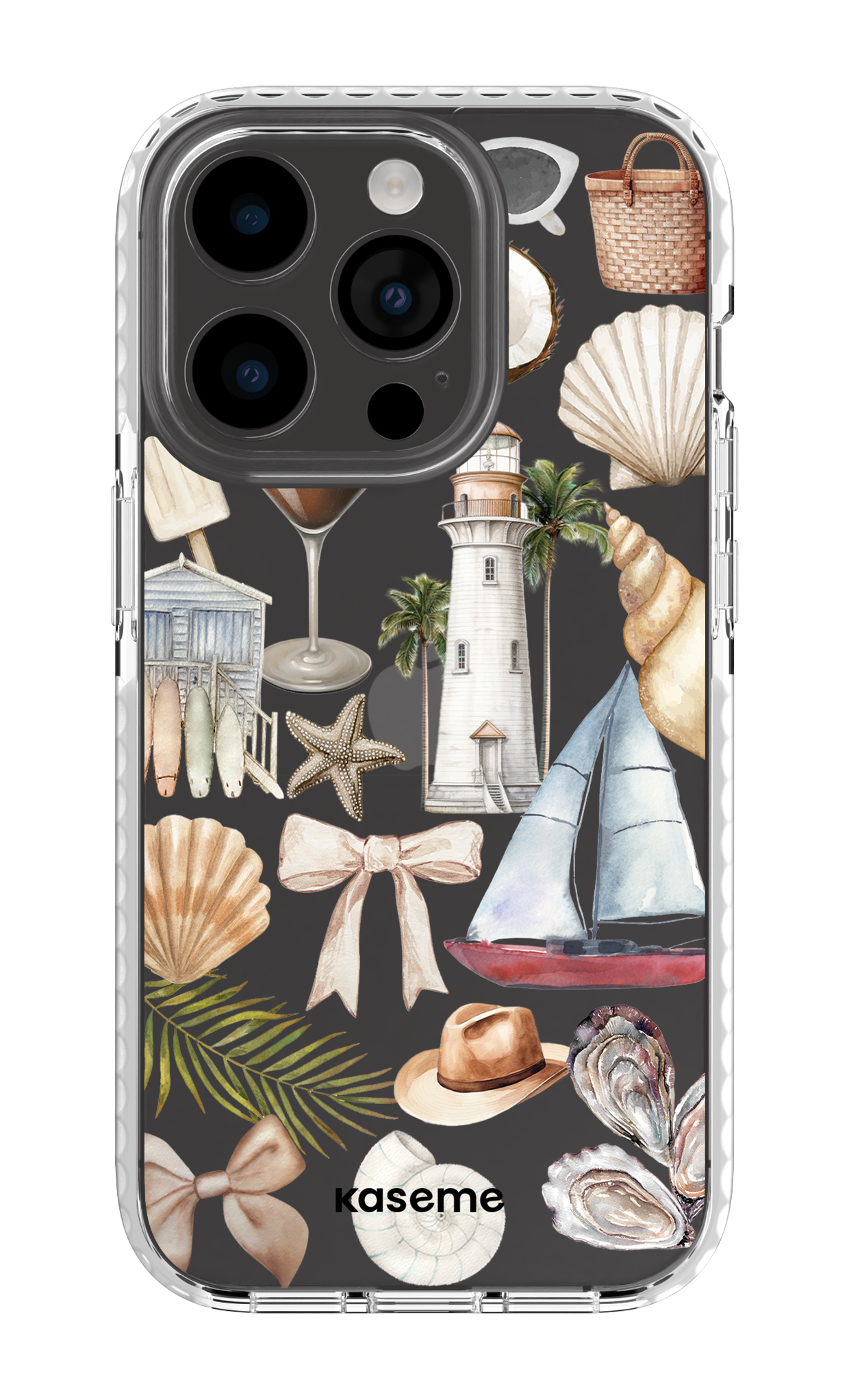 iPhone 14 Pro Clear Case white Riviera Clear Case -