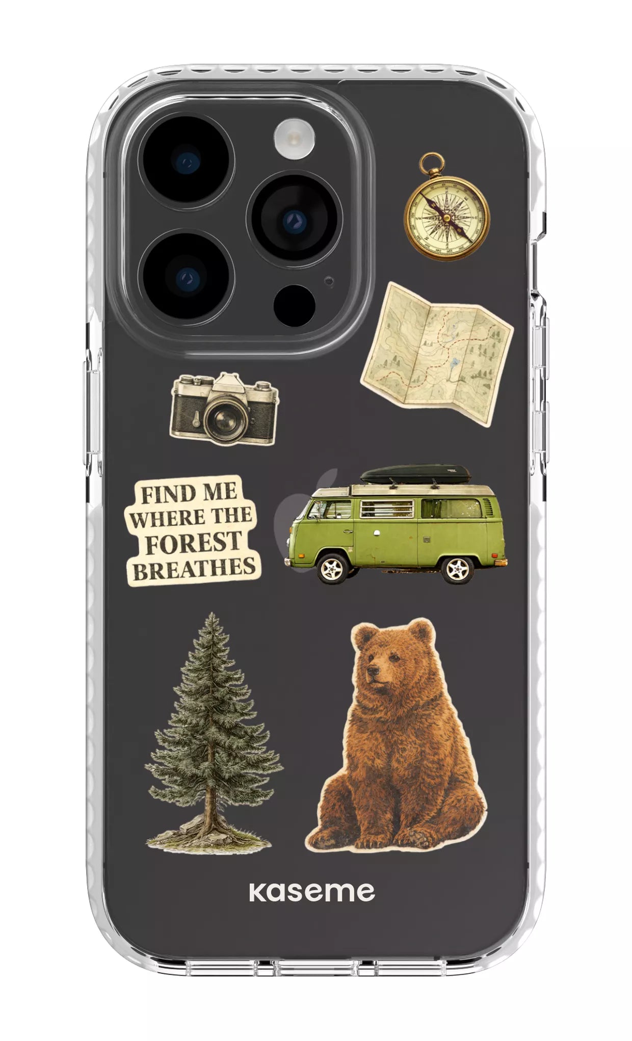 iPhone 14 Pro Clear Case white Roamer Clear Case -