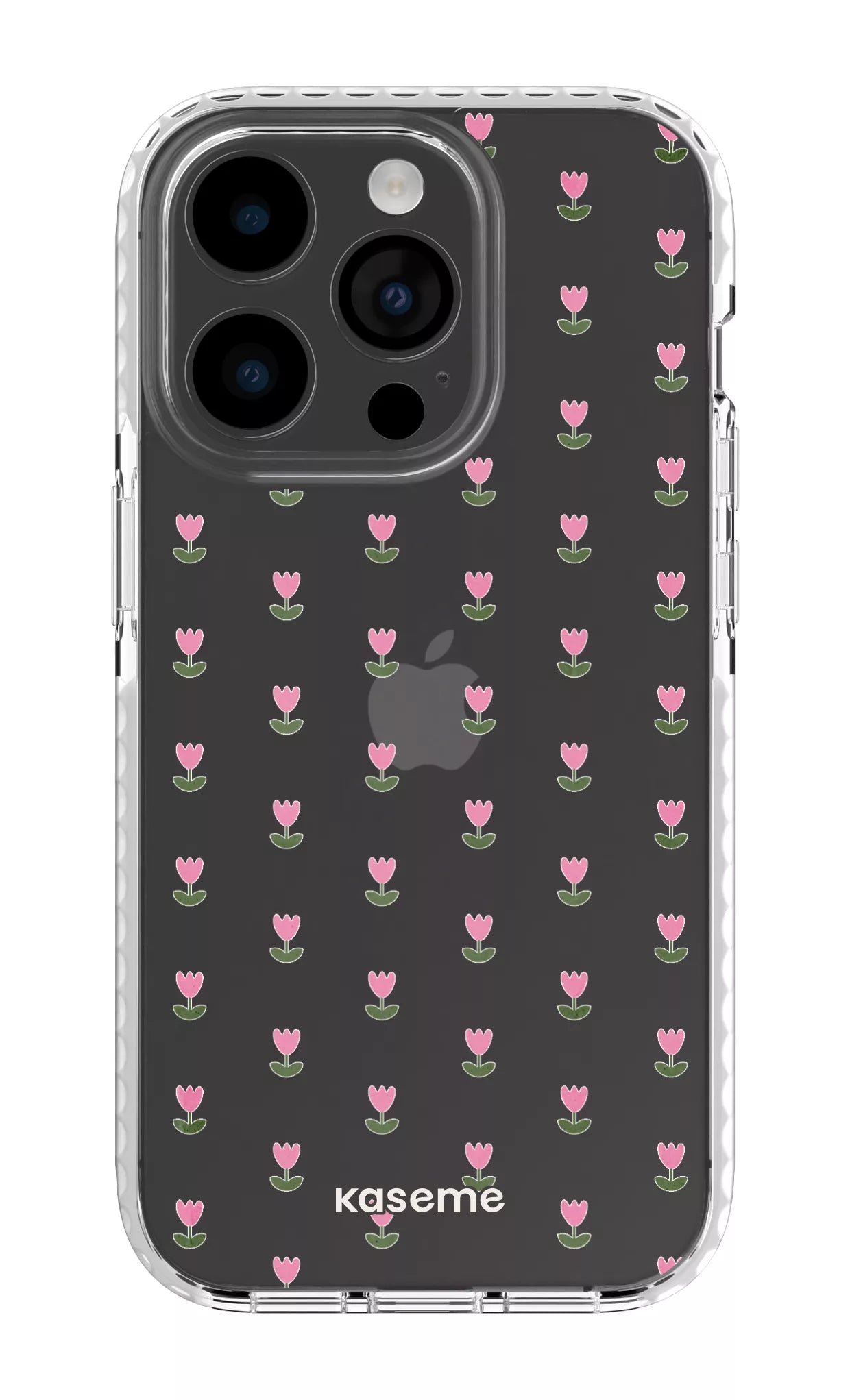 iPhone 14 Pro Clear Case white Triumph Pink Clear Case -