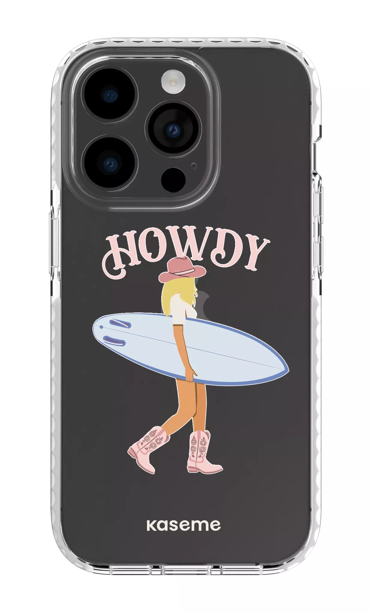 iPhone 14 Pro Clear Case white Westsea Pink Clear Case -