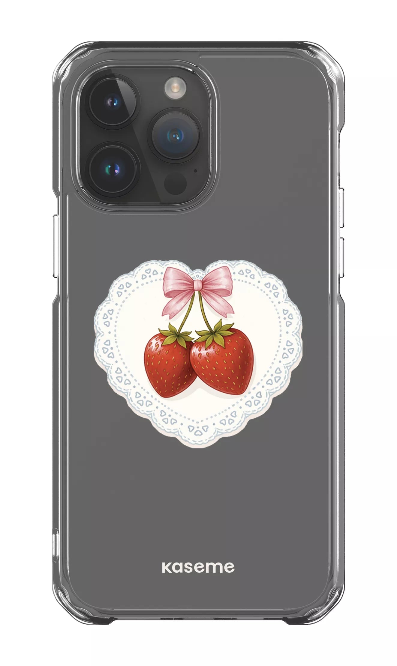 iPhone 14 Pro Max Clear Case Fresa Lace Clear Case -