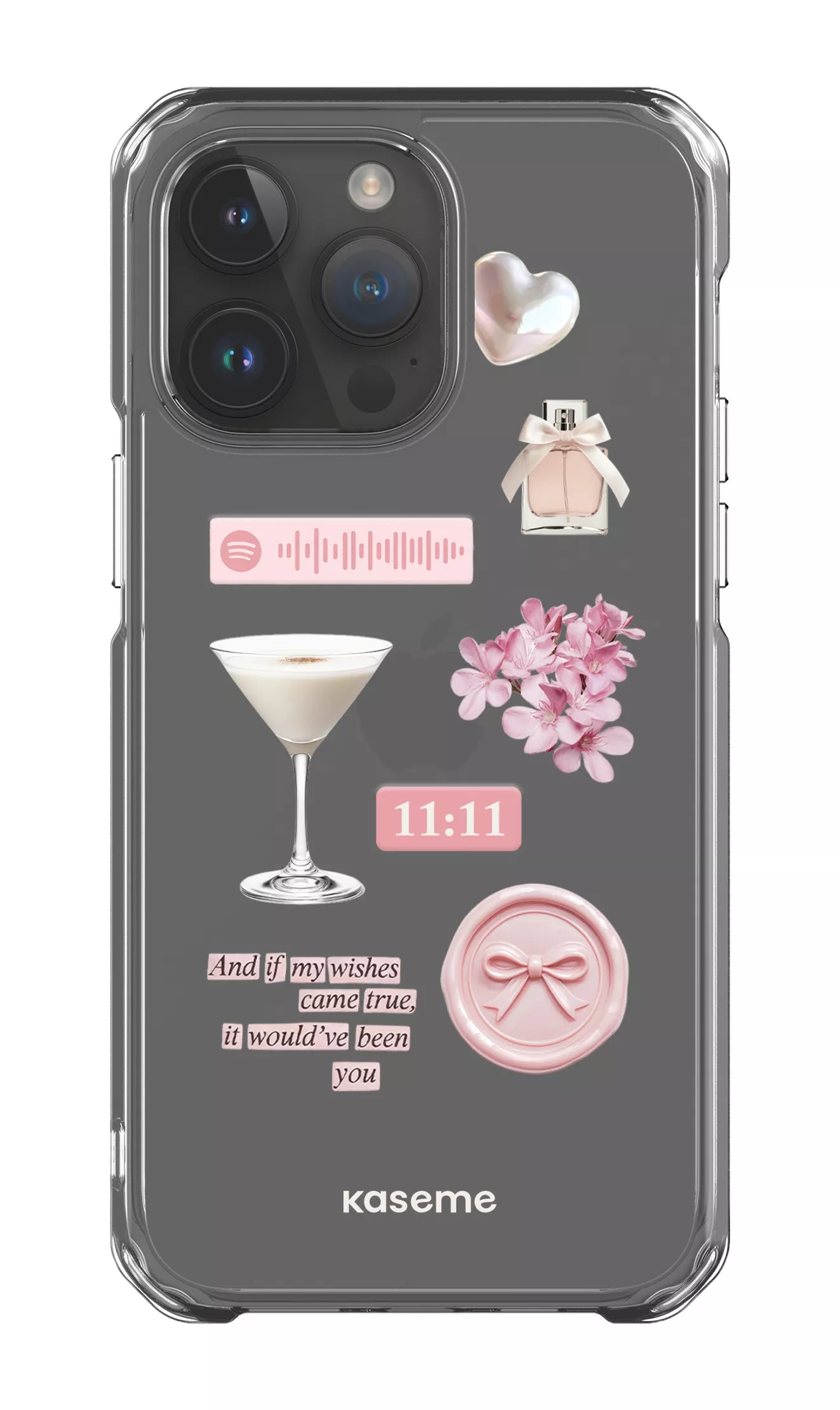 iPhone 14 Pro Max Clear Case Love Letters Clear Case -