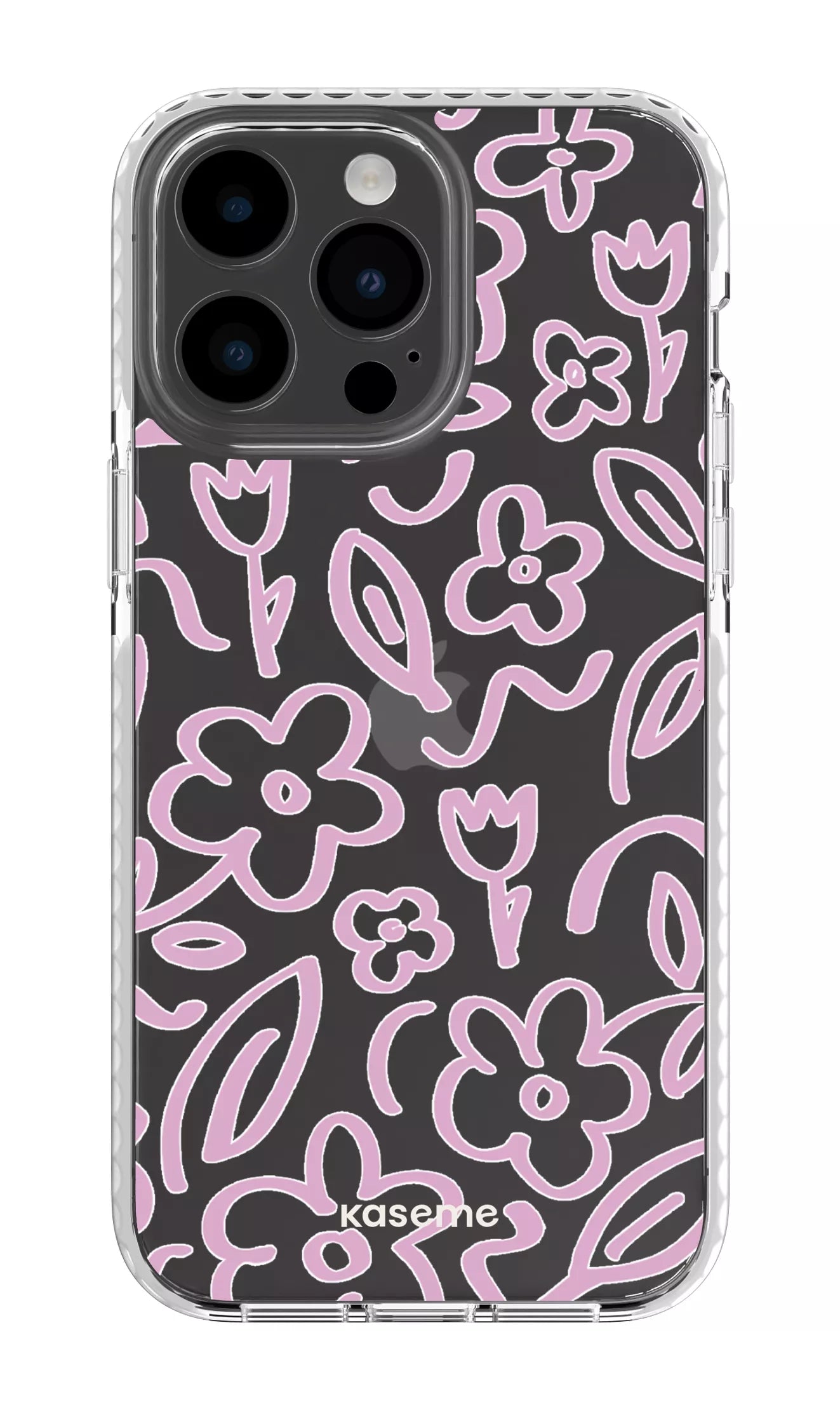 iPhone 14 Pro Max Clear Case White Brooklyn pink Clear Case -