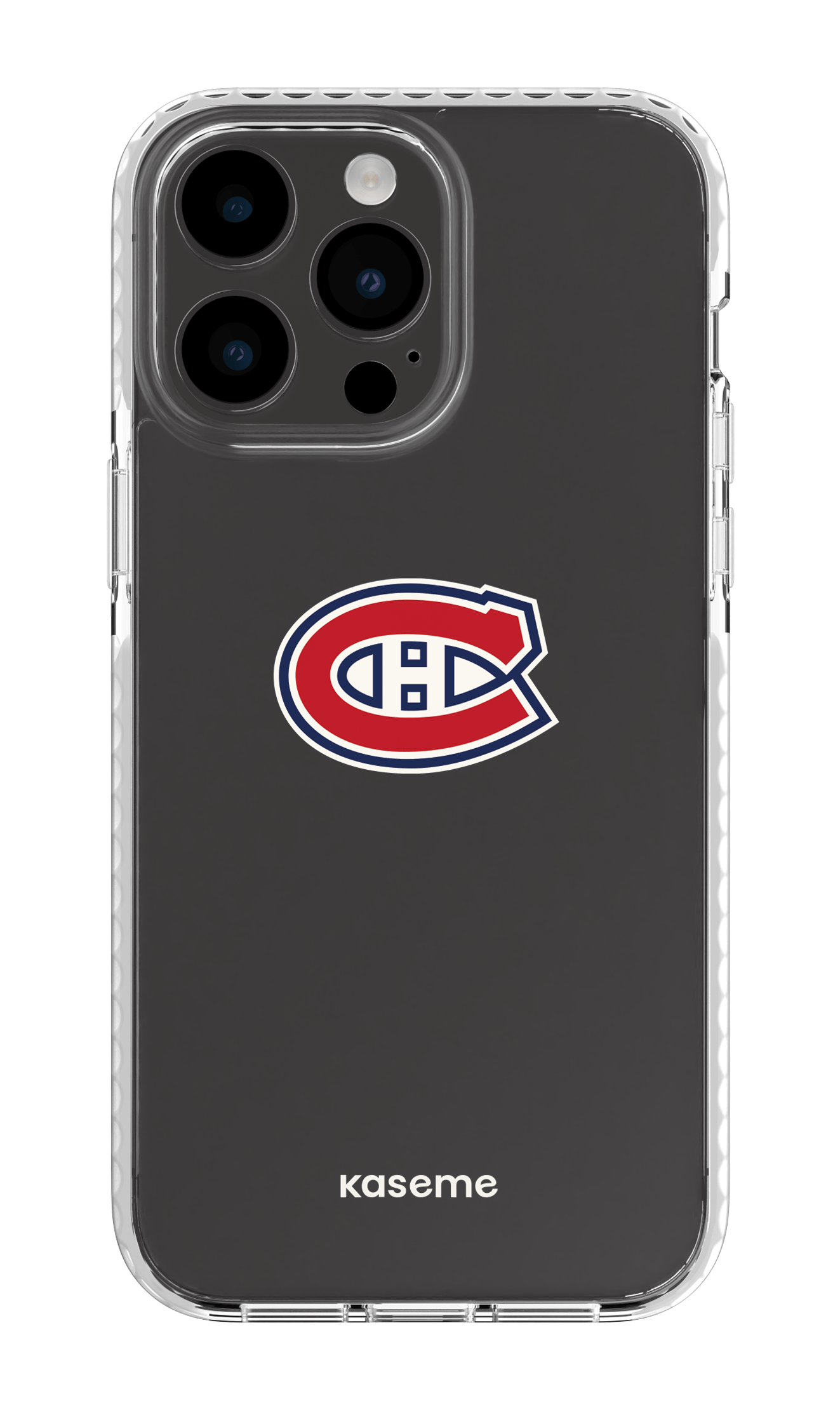 iPhone 14 Pro Max Clear Case White Canadiens Logo Clear -