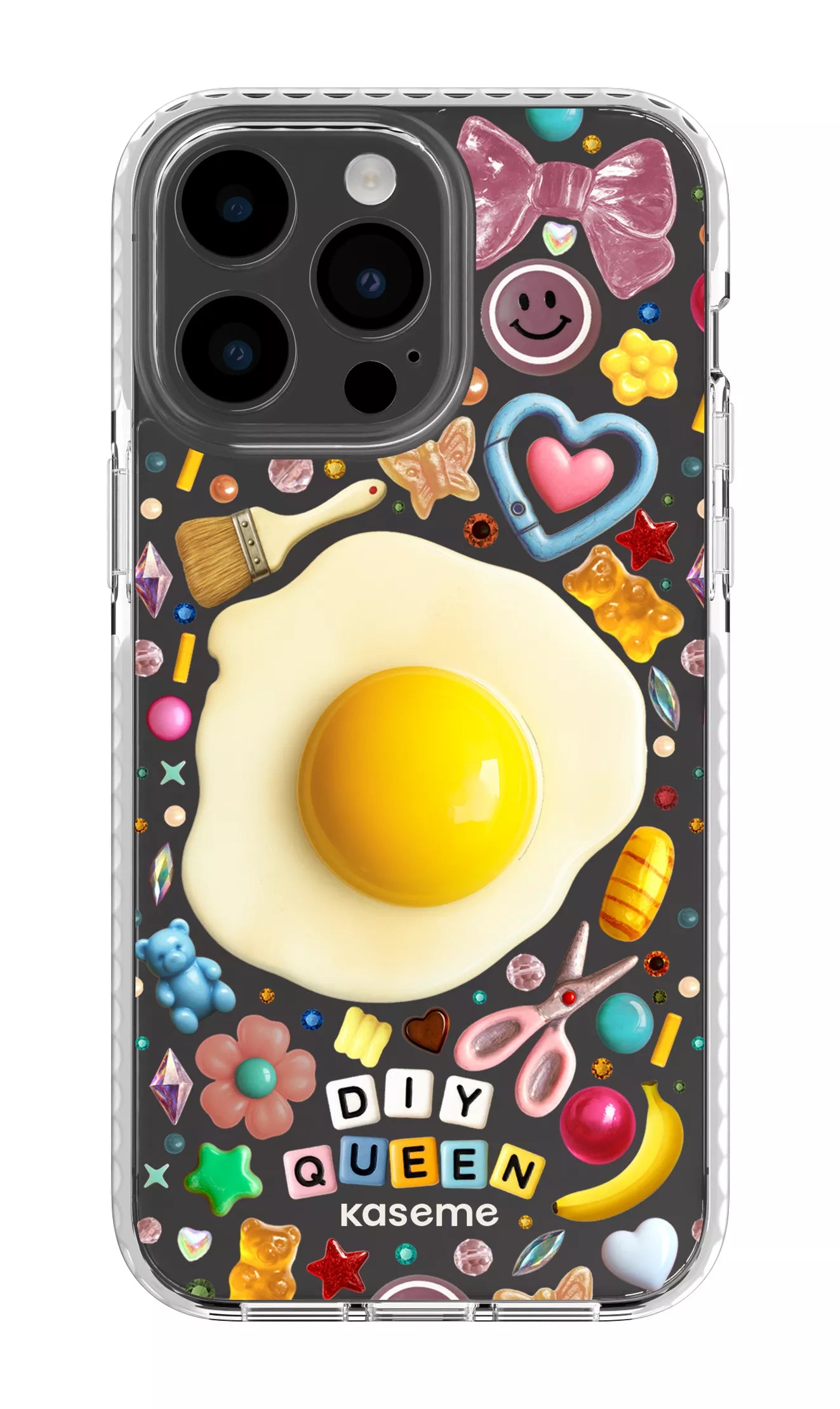 iPhone 14 Pro Max Clear Case White DIY Queen Clear Case by Marianne Plaisance -