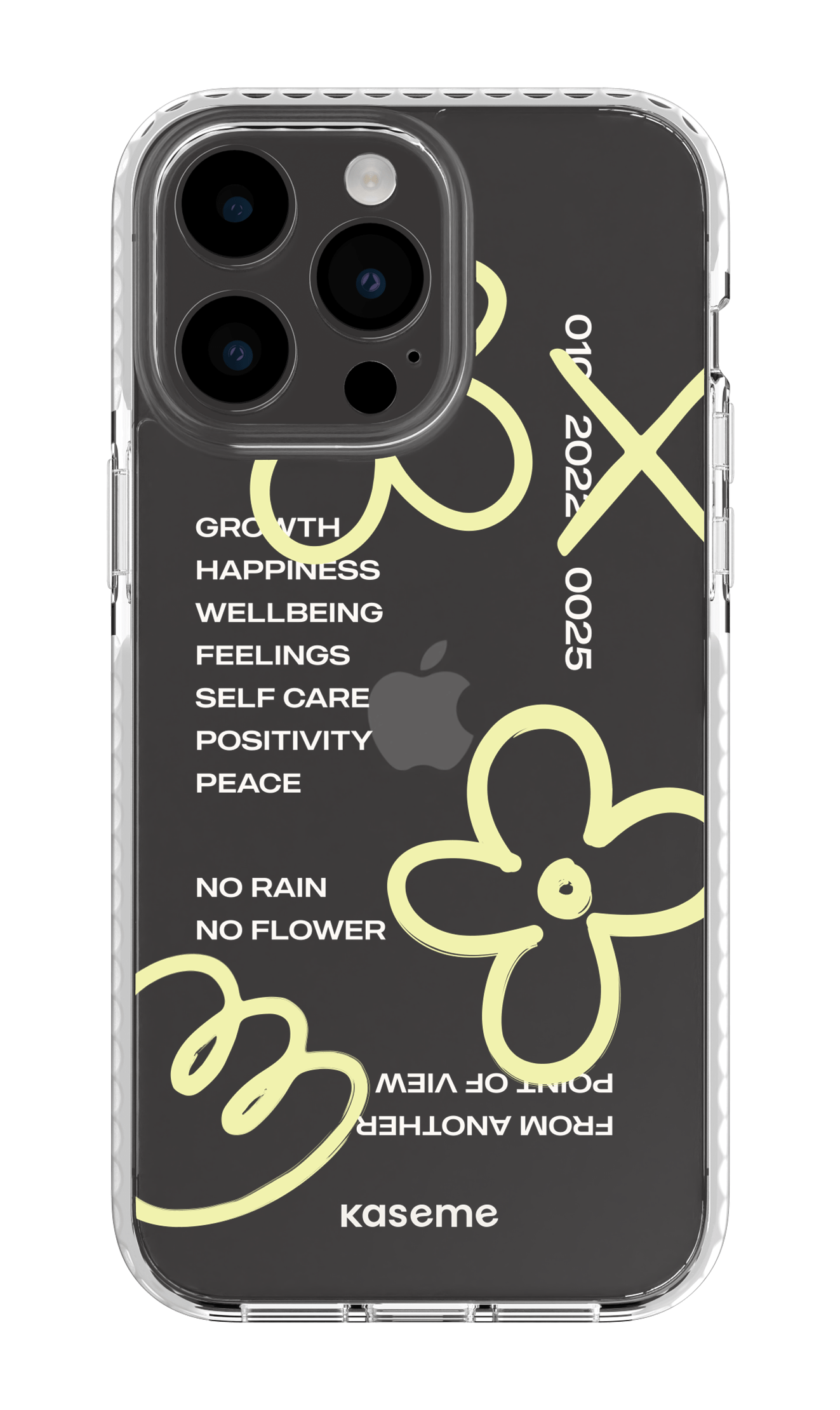iPhone 14 Pro Max Clear Case White Feelings clear case -