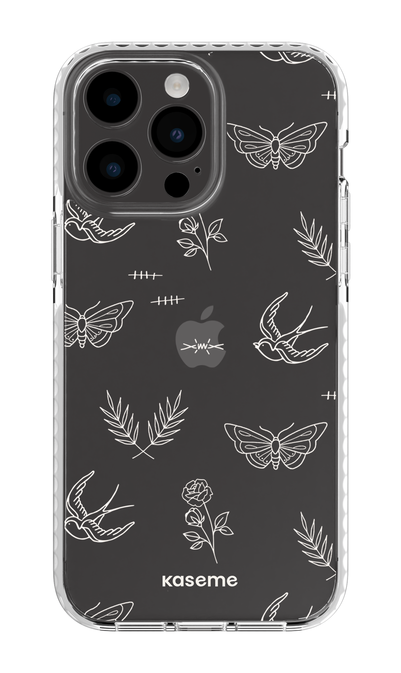 iPhone 14 Pro Max Clear Case White Ink white Clear Case -