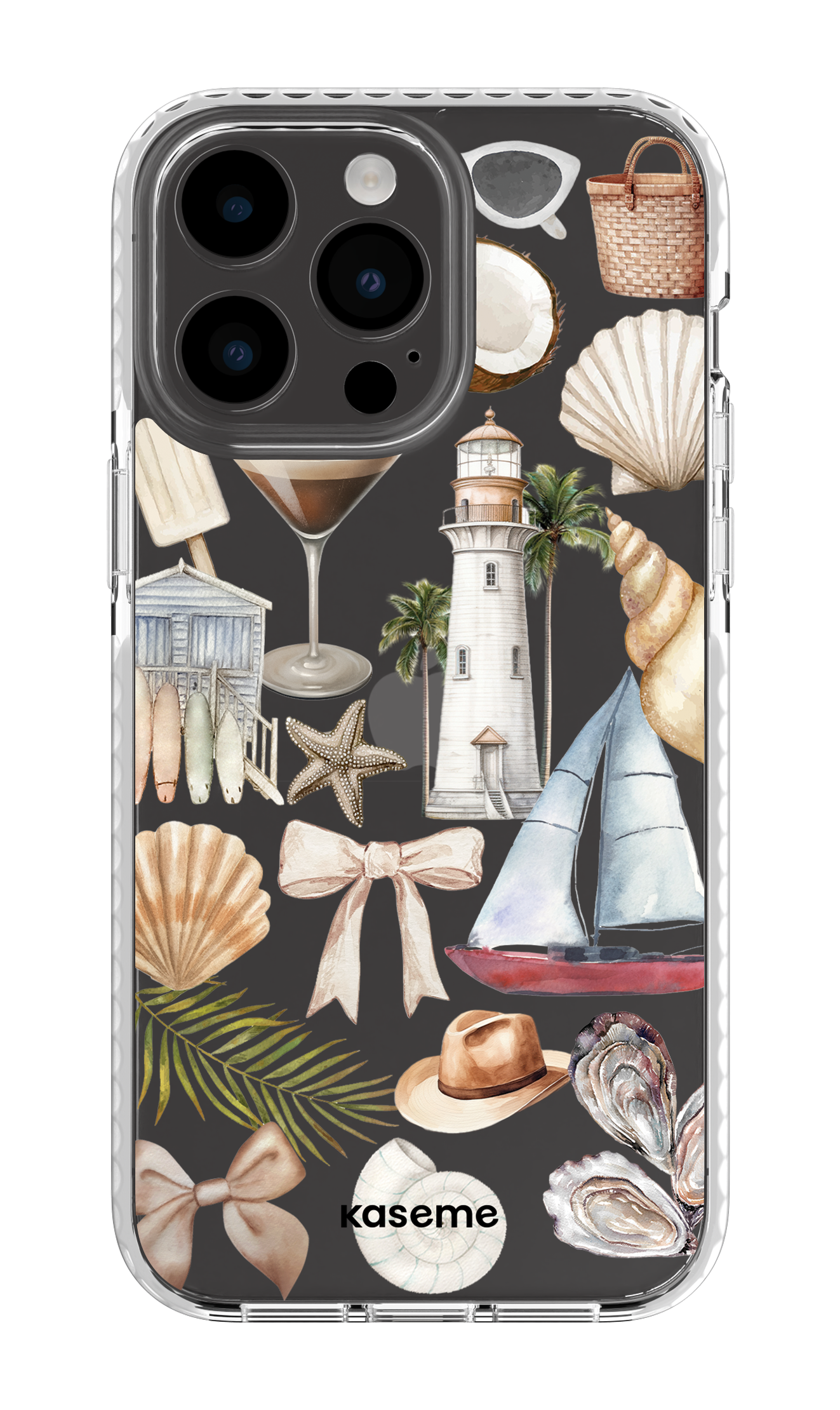 iPhone 14 Pro Max Clear Case White Riviera Clear Case -