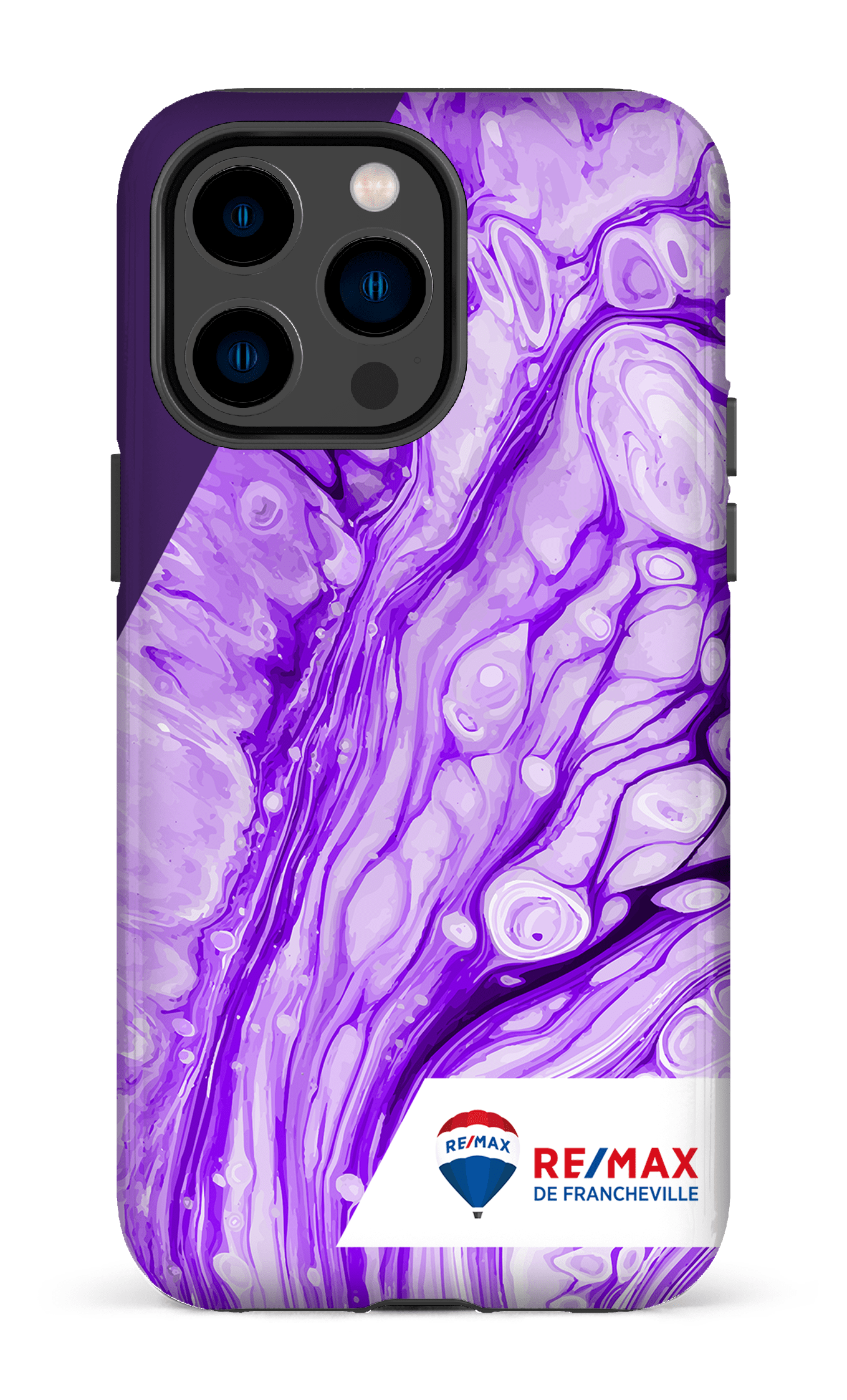iPhone 14 Pro Max Tough Peinture marbrée claire violette de Francheville -