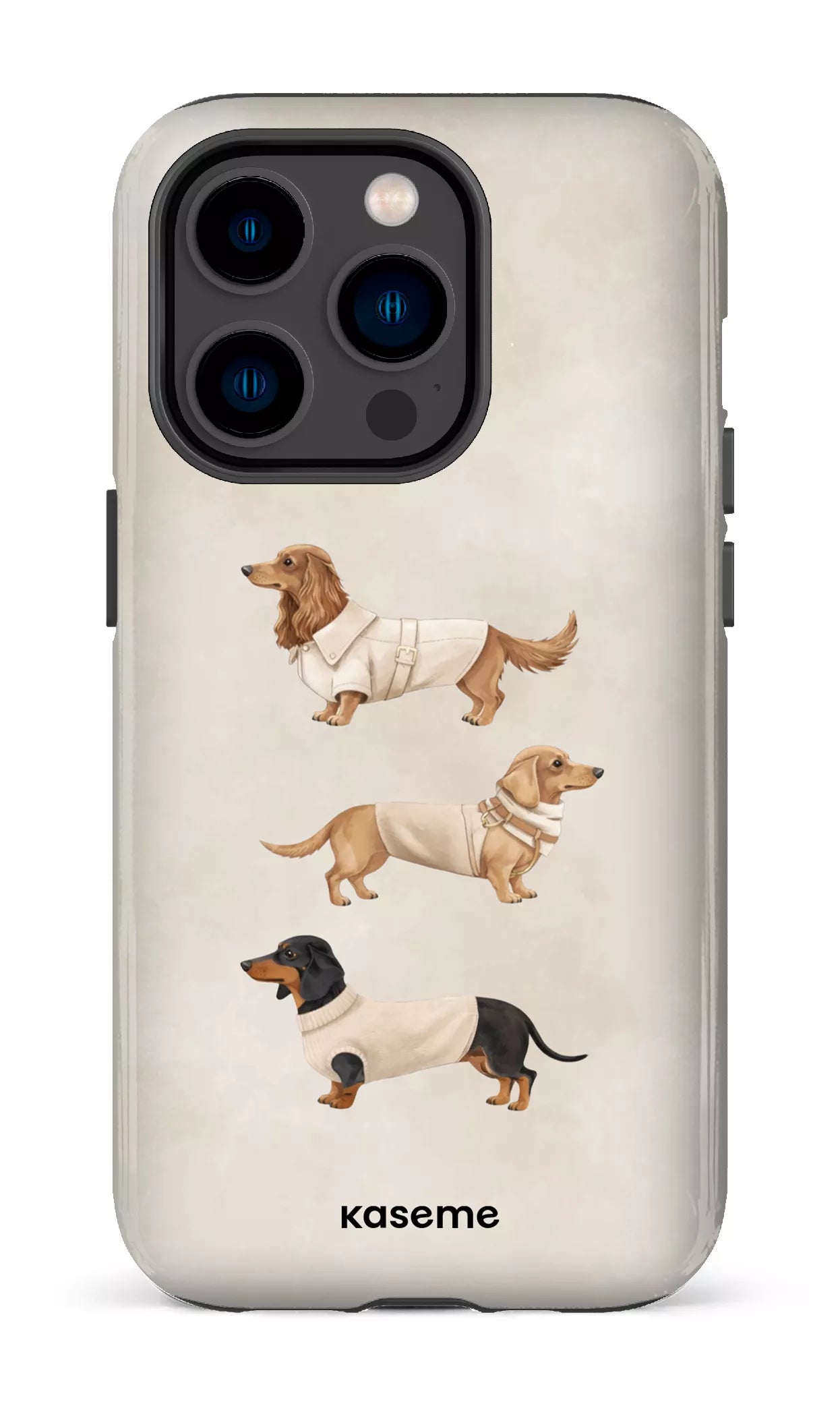 iPhone 14 Pro Tough Doxies Club Beige -