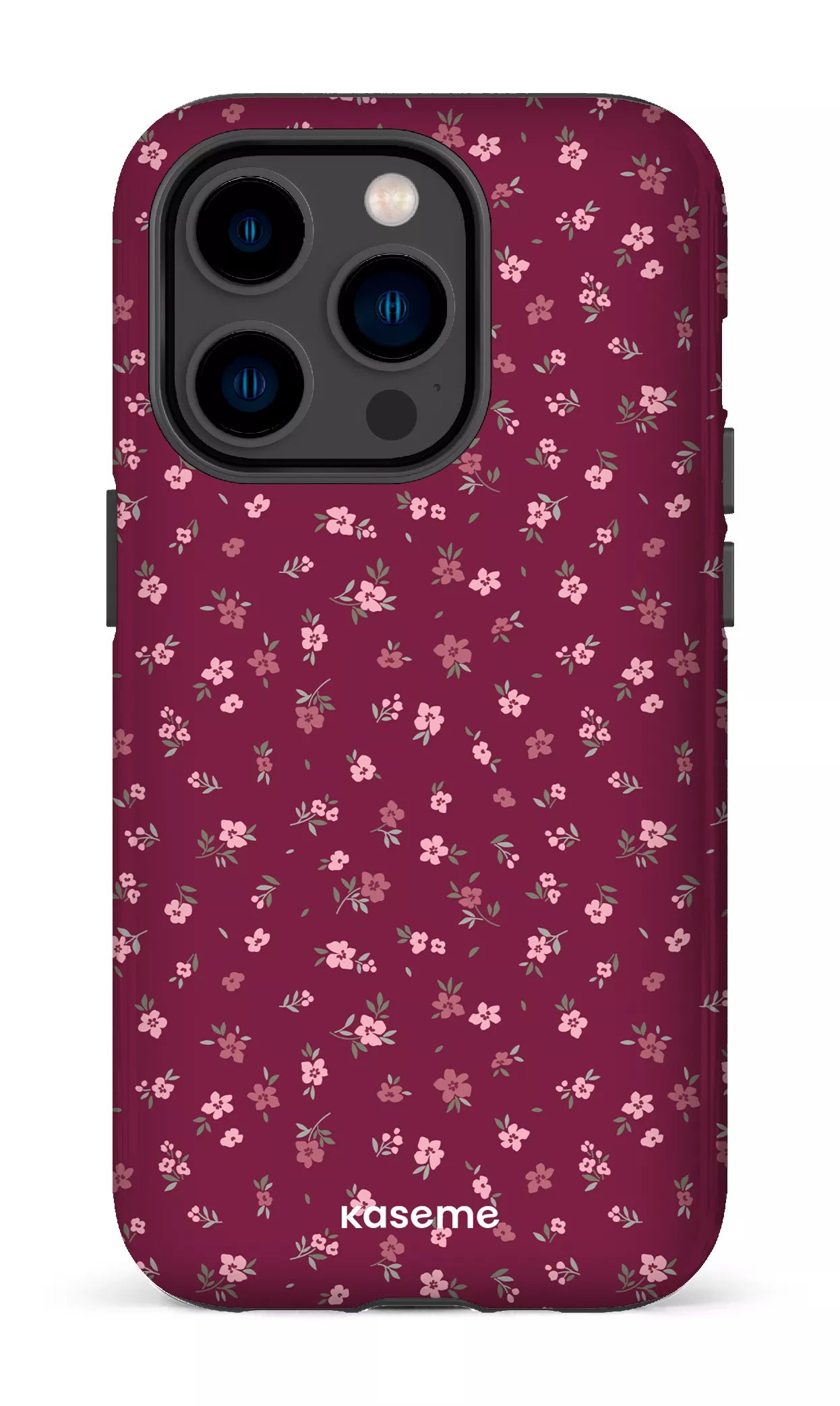 iPhone 14 Pro Tough Porcelain Blossom Burgundy -