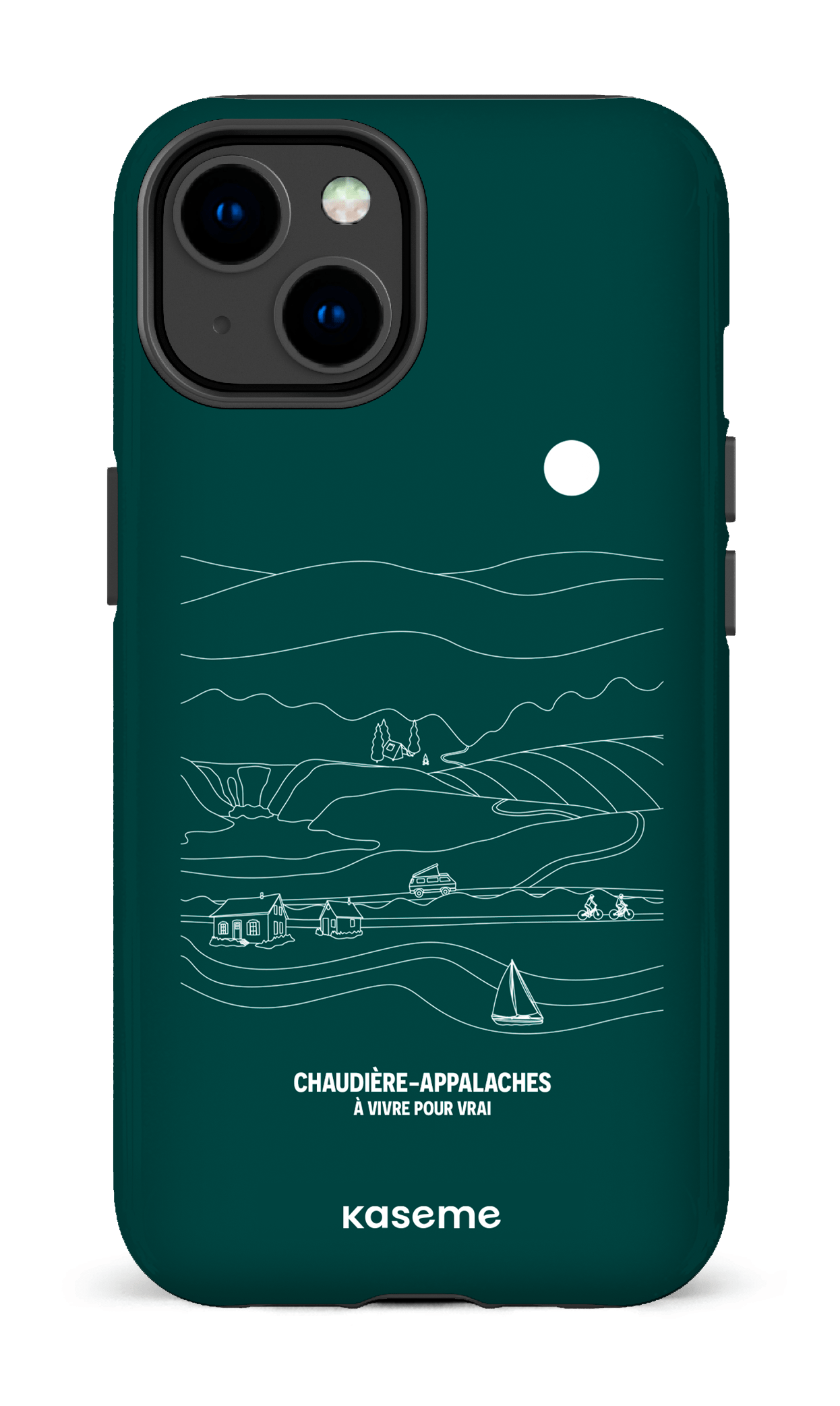iPhone 14 Tough Gloss Paysage Line Art par TCA -