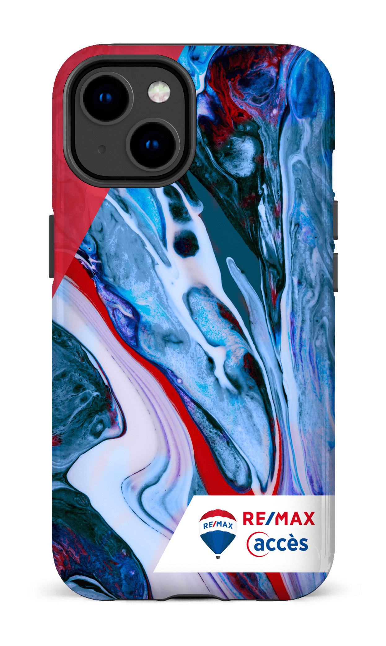 iPhone 14 Tough Gloss Peinture marbrée claire -