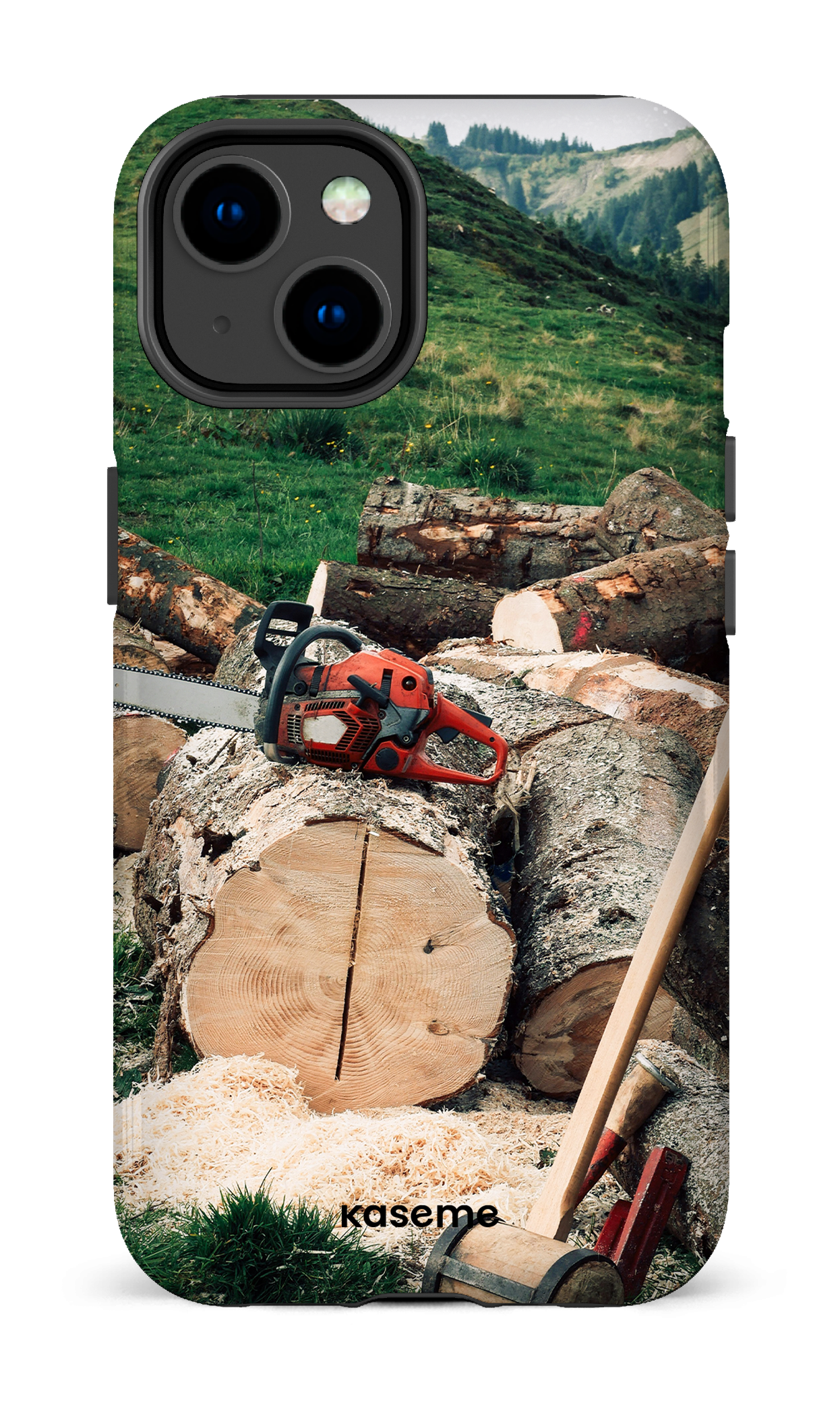 iPhone 14 Tough Gloss Timber Cut -