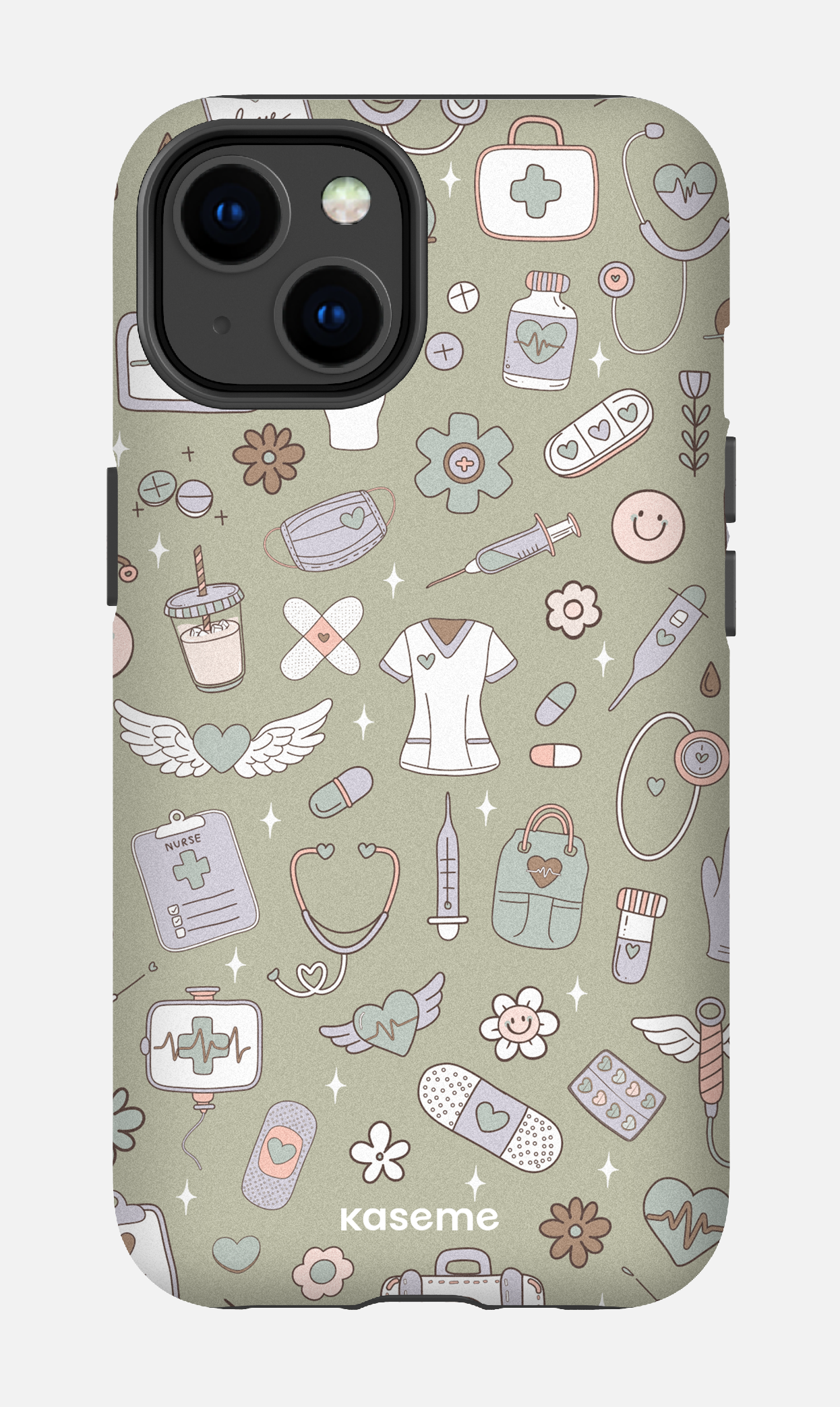iPhone 14 Tough Matte Code Green -