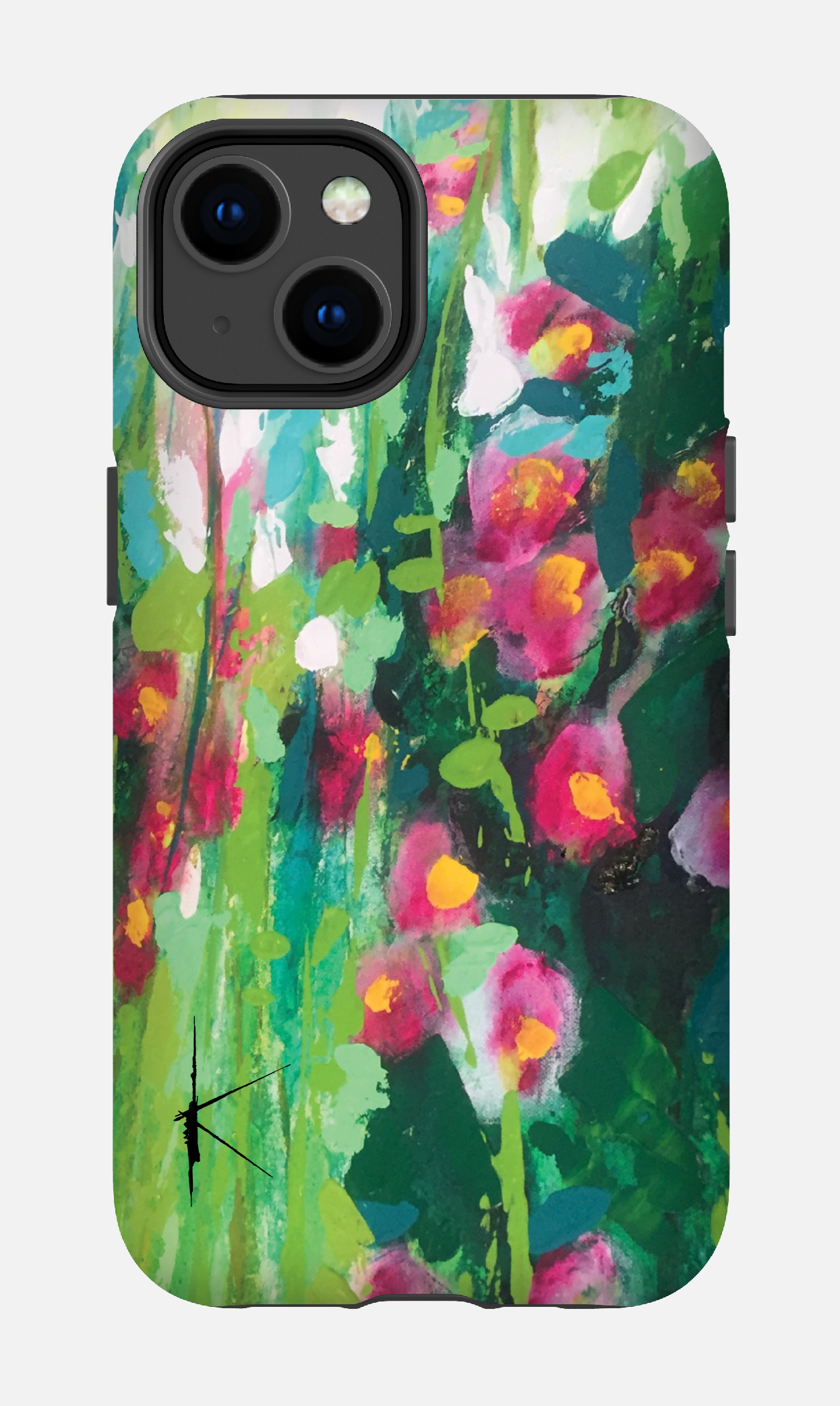 iPhone 14 Tough Matte La Rose Trémière par Kristine Girard -