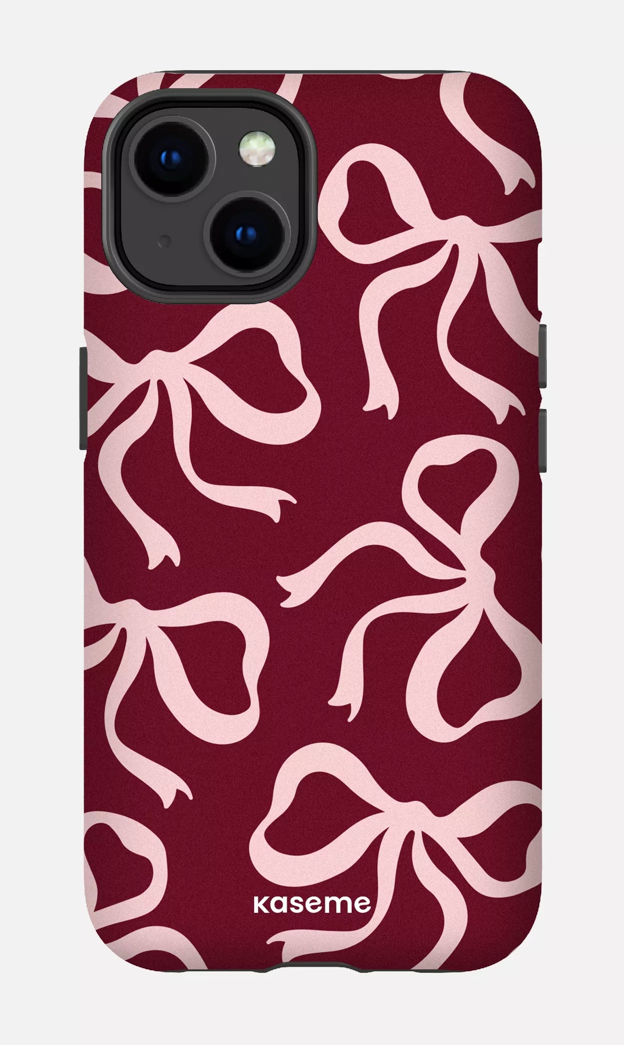 iPhone 14 Tough Matte Lace Burgundy & Pink -
