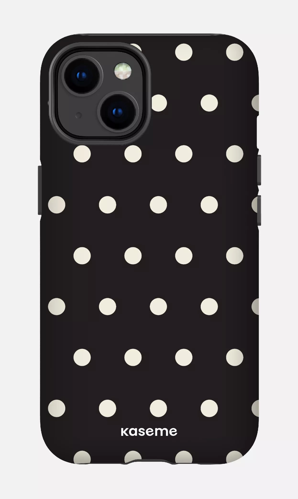 iPhone 14 Tough Matte Polka Black -