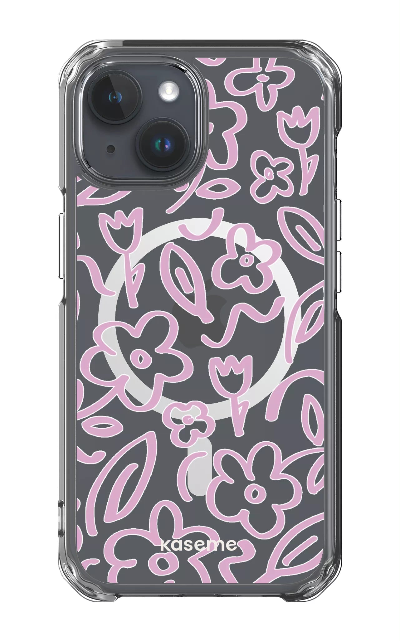 iPhone 15 Clear Case - Magsafe Brooklyn pink Clear Case -