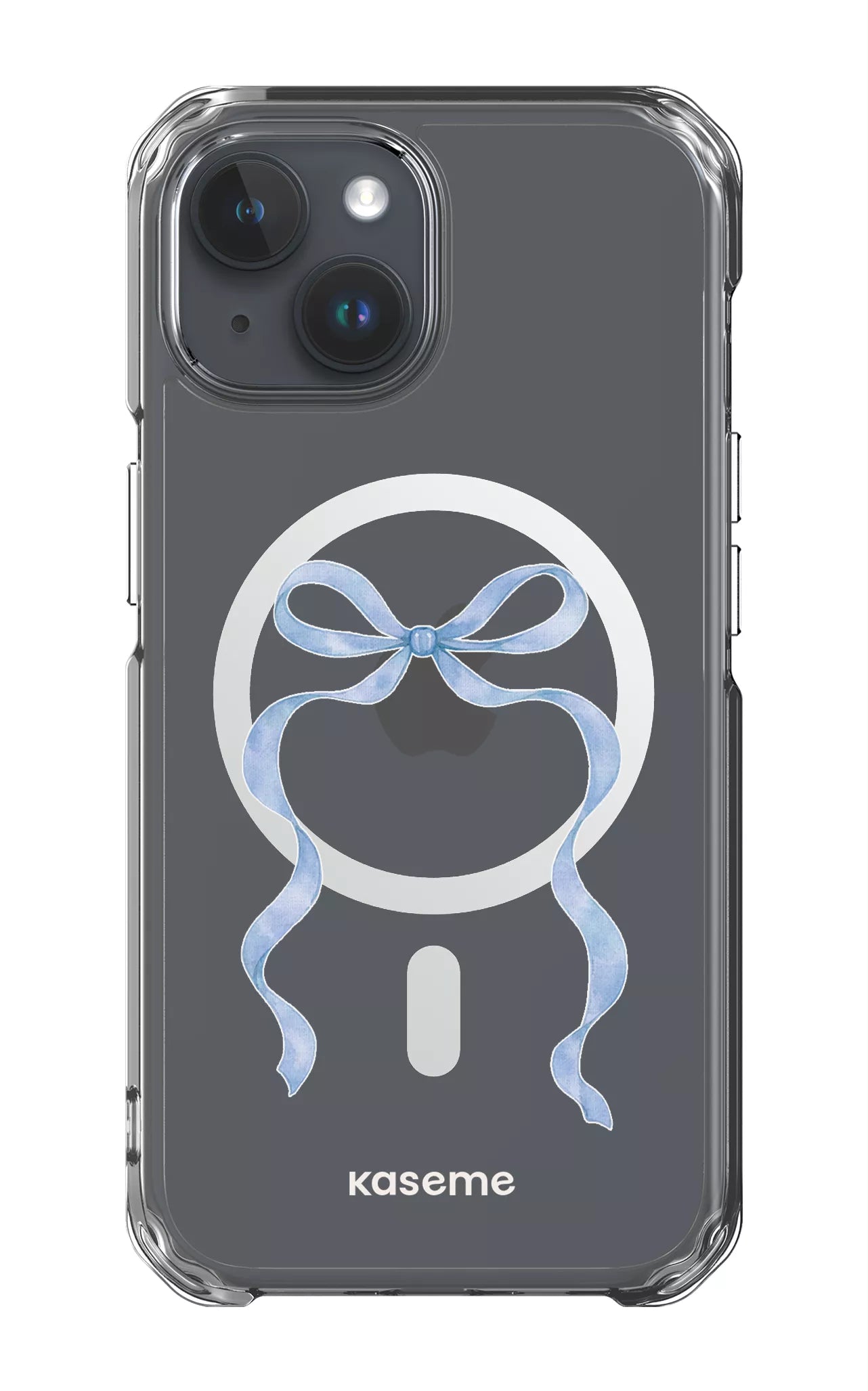 iPhone 15 Clear Case - Magsafe Celeste Blue Clear Case -