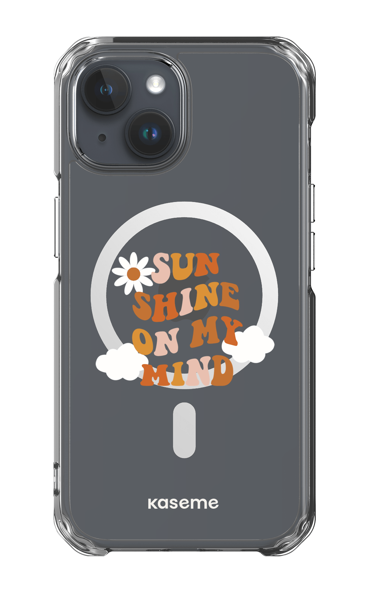 iPhone 15 Clear Case - Magsafe Cheerful Clear Case -