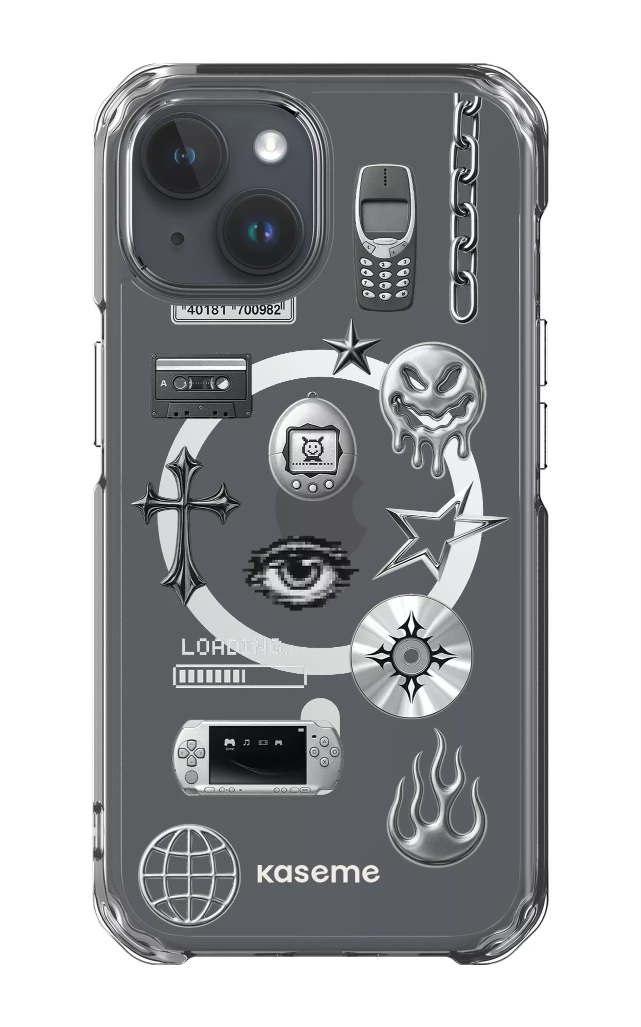 iPhone 15 Clear Case - Magsafe Chrome Clear Case -