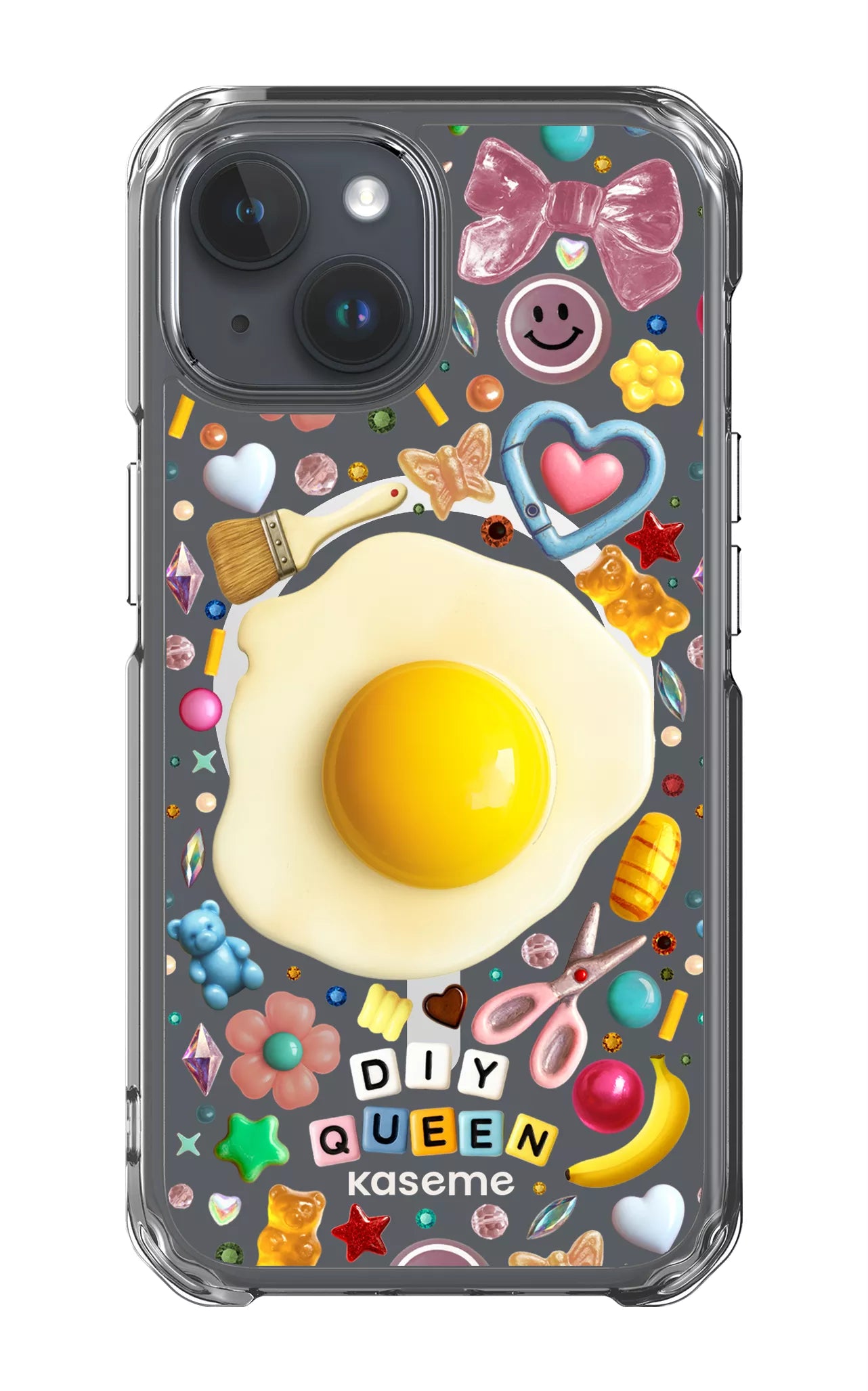 iPhone 15 Clear Case - Magsafe DIY Queen Clear Case by Marianne Plaisance -