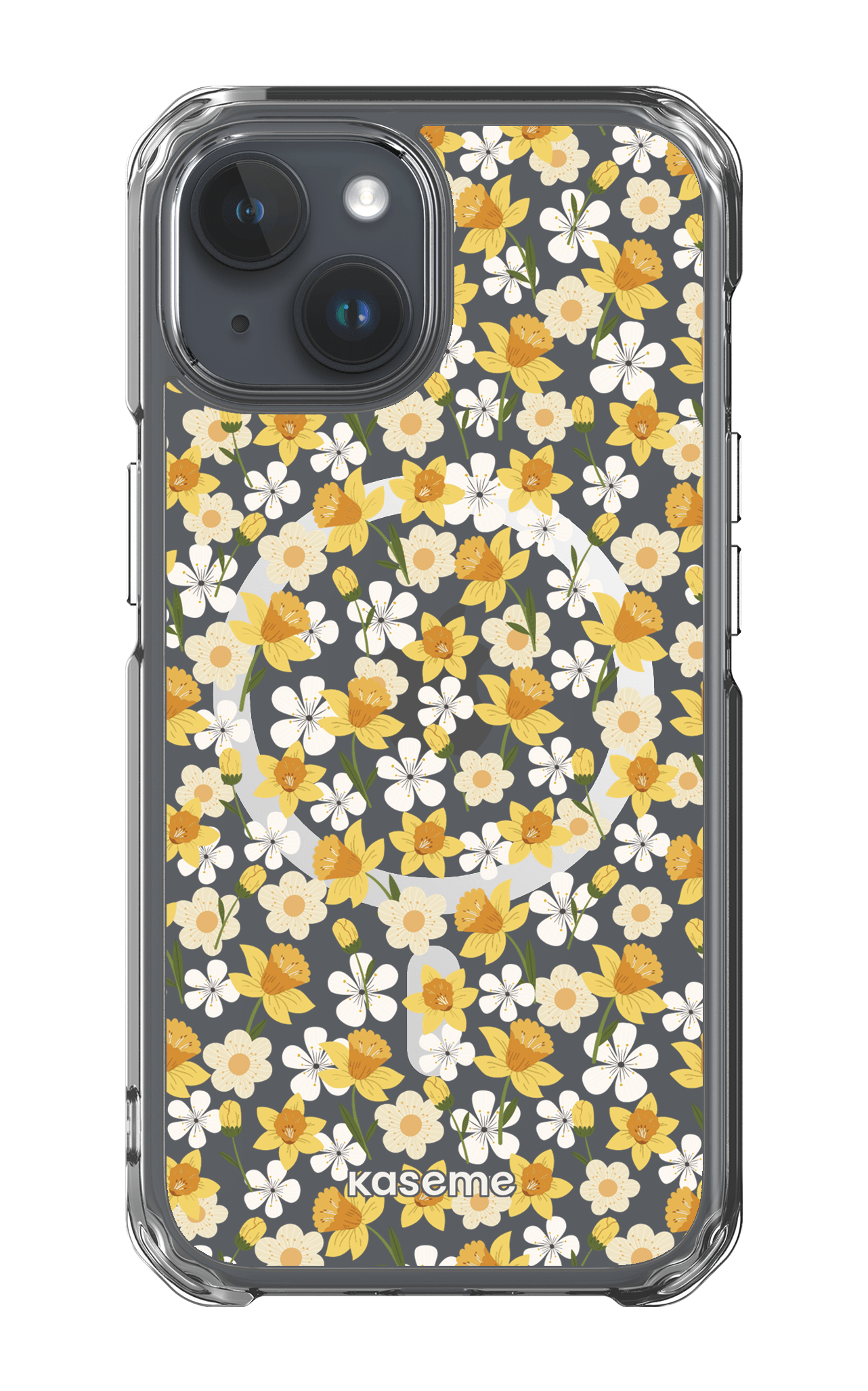 iPhone 15 Clear Case - Magsafe Daffodil Clear Case -