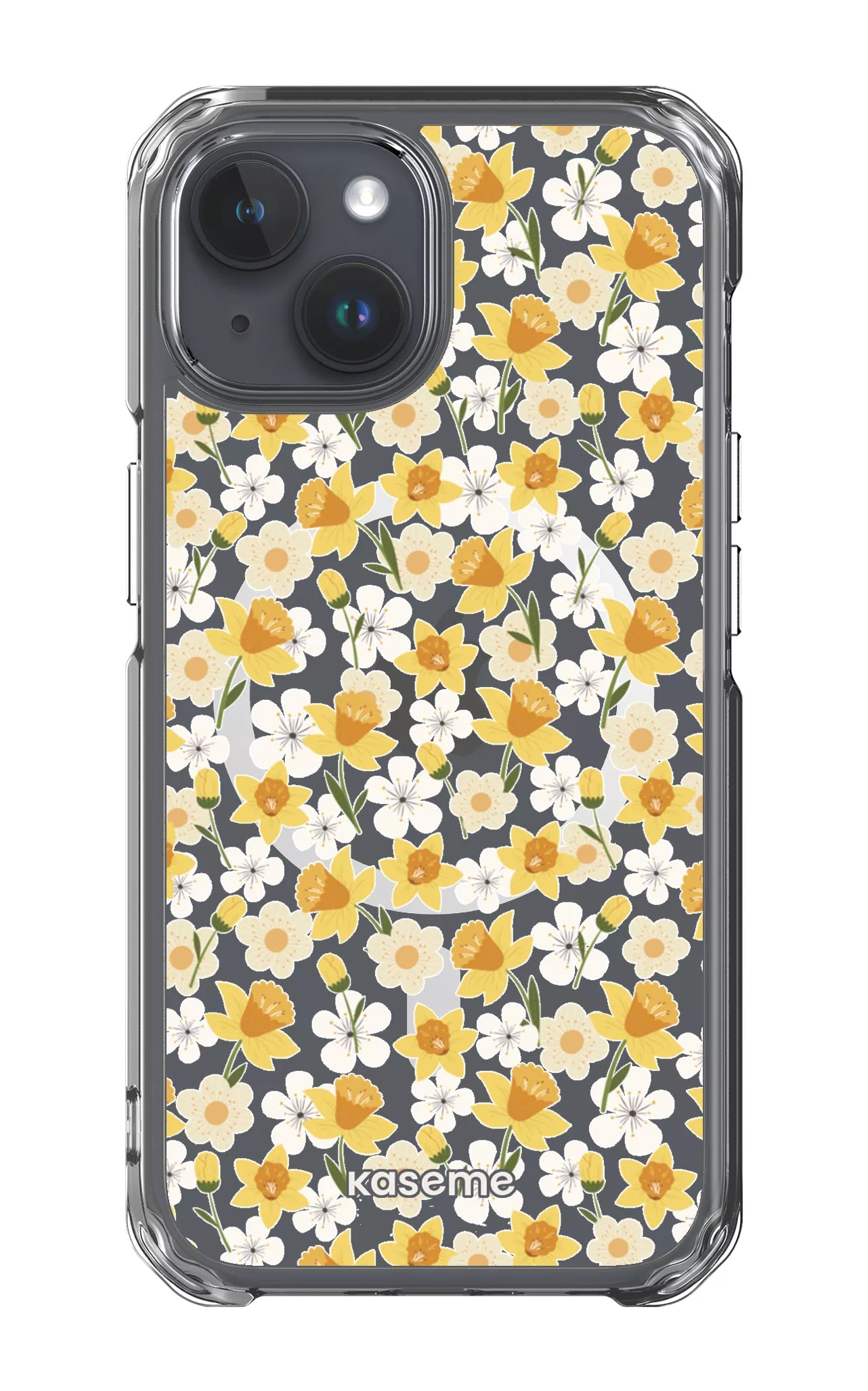 iPhone 15 Clear Case - Magsafe Daffodil Clear Case -
