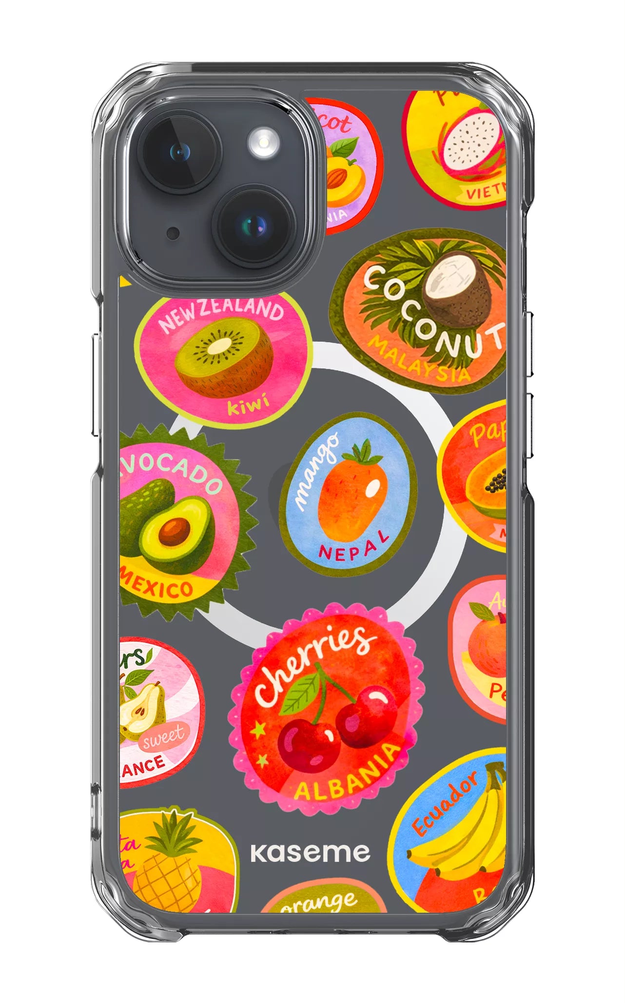 iPhone 15 Clear Case - Magsafe Frutti Clear Case -