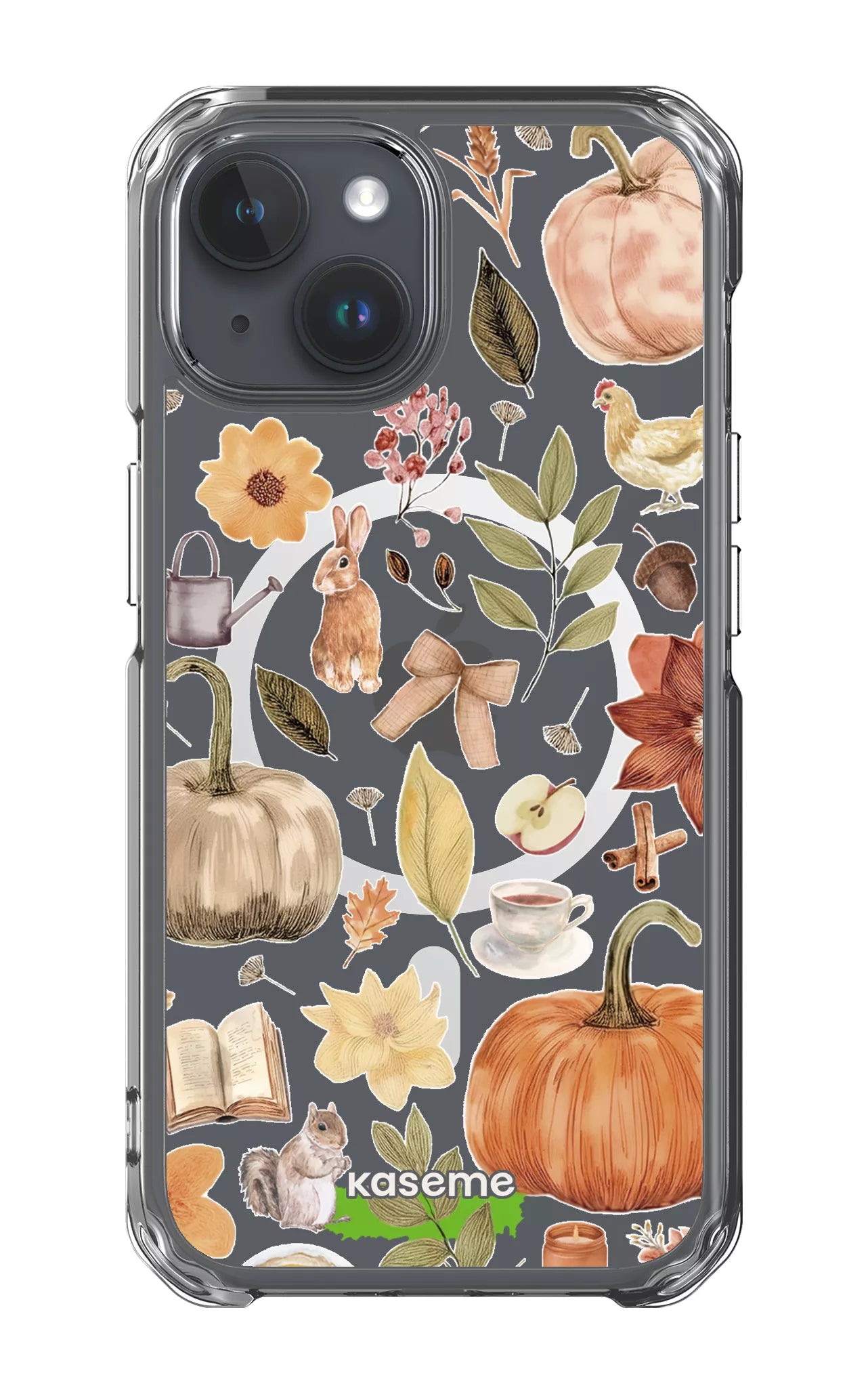 iPhone 15 Clear Case - Magsafe Harvest Hues Clear Case -