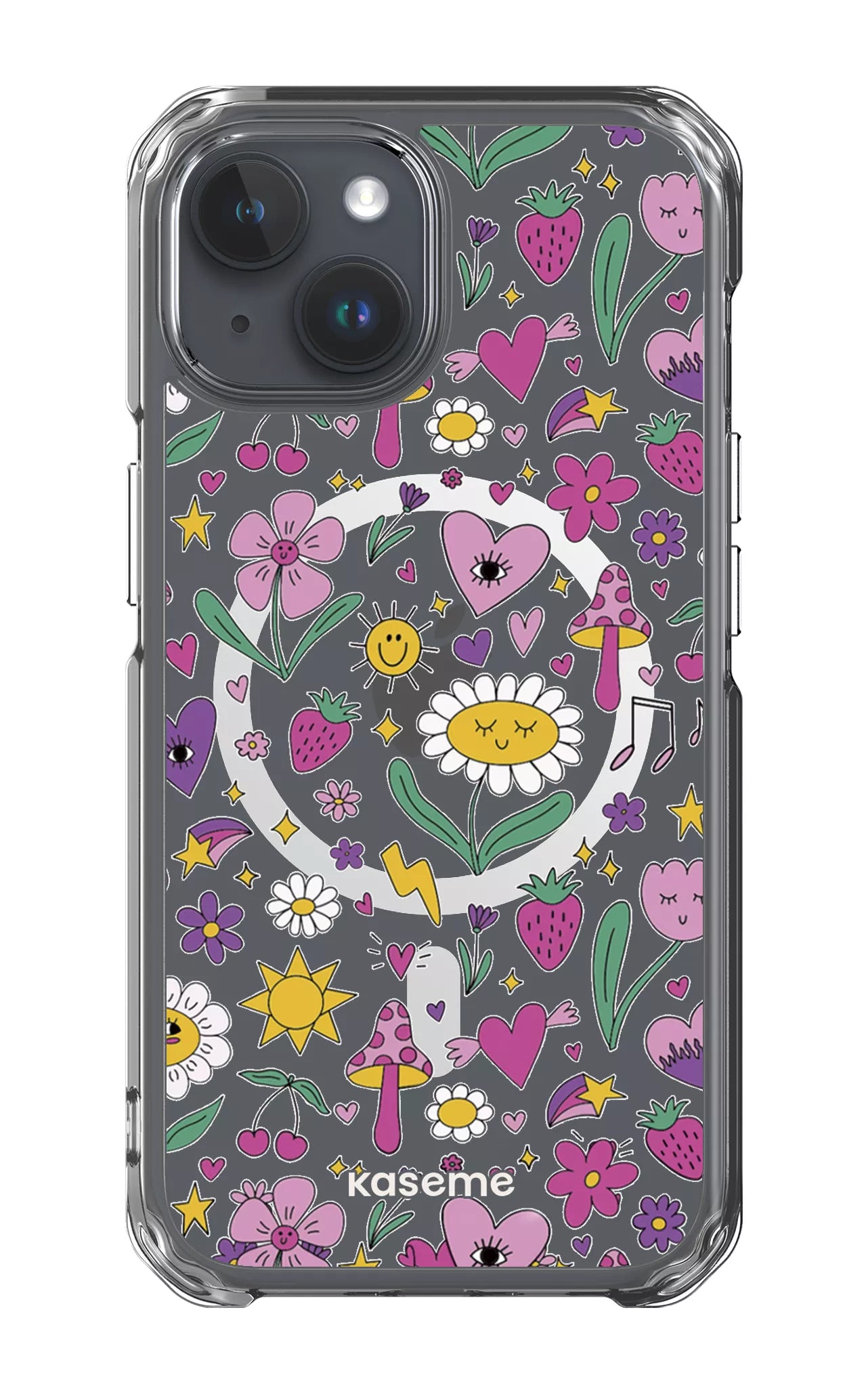 iPhone 15 Clear Case - Magsafe Hypnotize Clear Case -