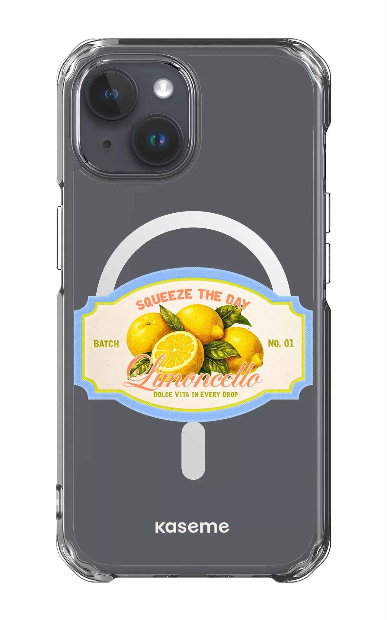 iPhone 15 Clear Case - Magsafe Limoncello Clear Case -