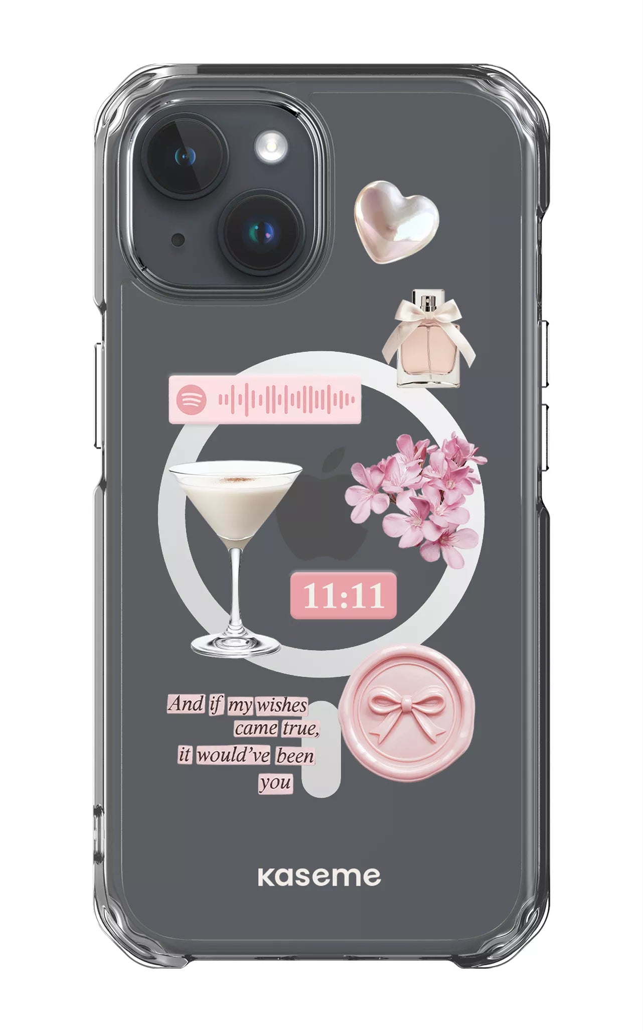 iPhone 15 Clear Case - Magsafe Love Letters Clear Case -