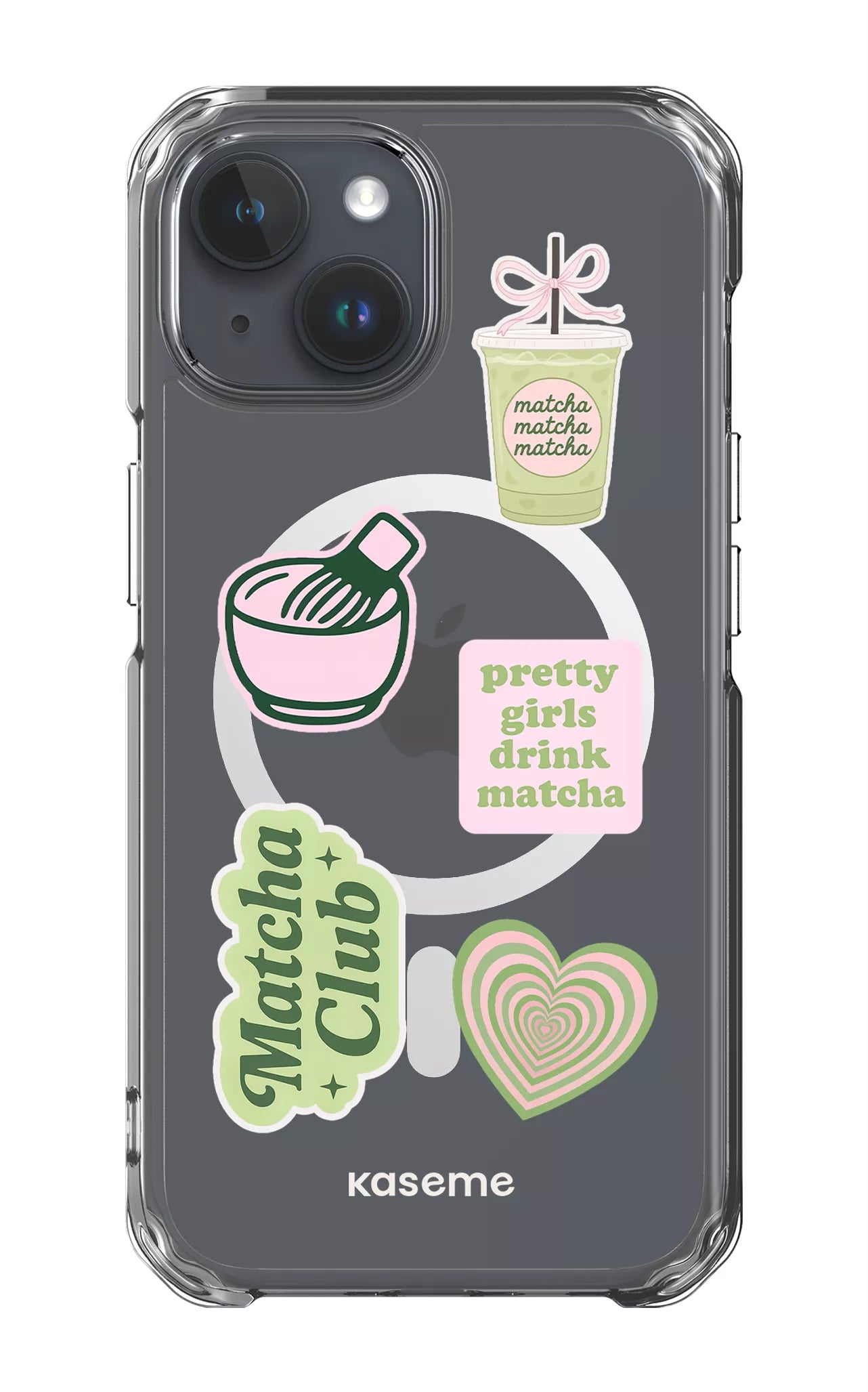 iPhone 15 Clear Case - Magsafe Matcha Clear Case -