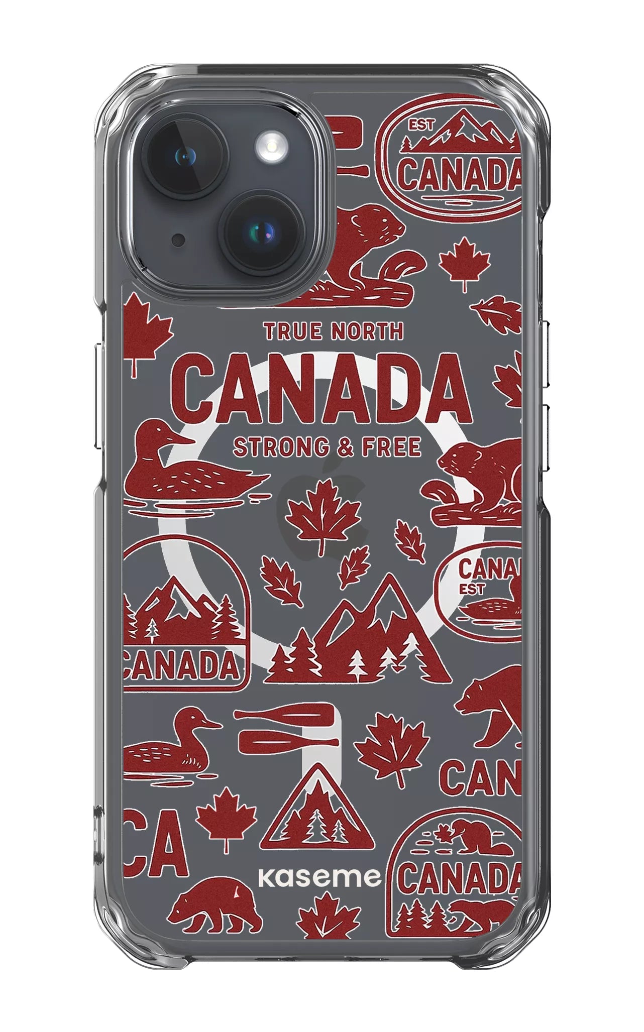 iPhone 15 Clear Case - Magsafe Oh Canada Clear Case -