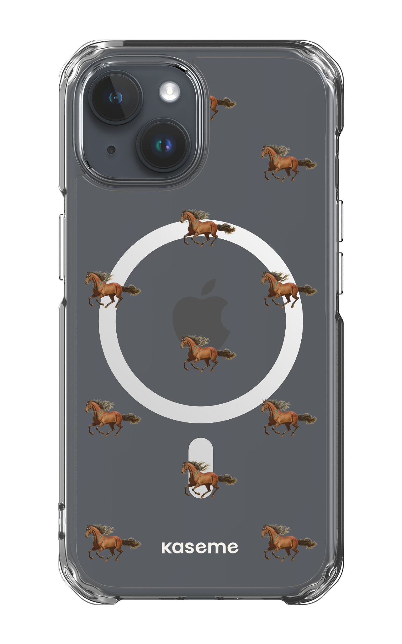 iPhone 15 Clear Case - Magsafe Saddle Clear Case -