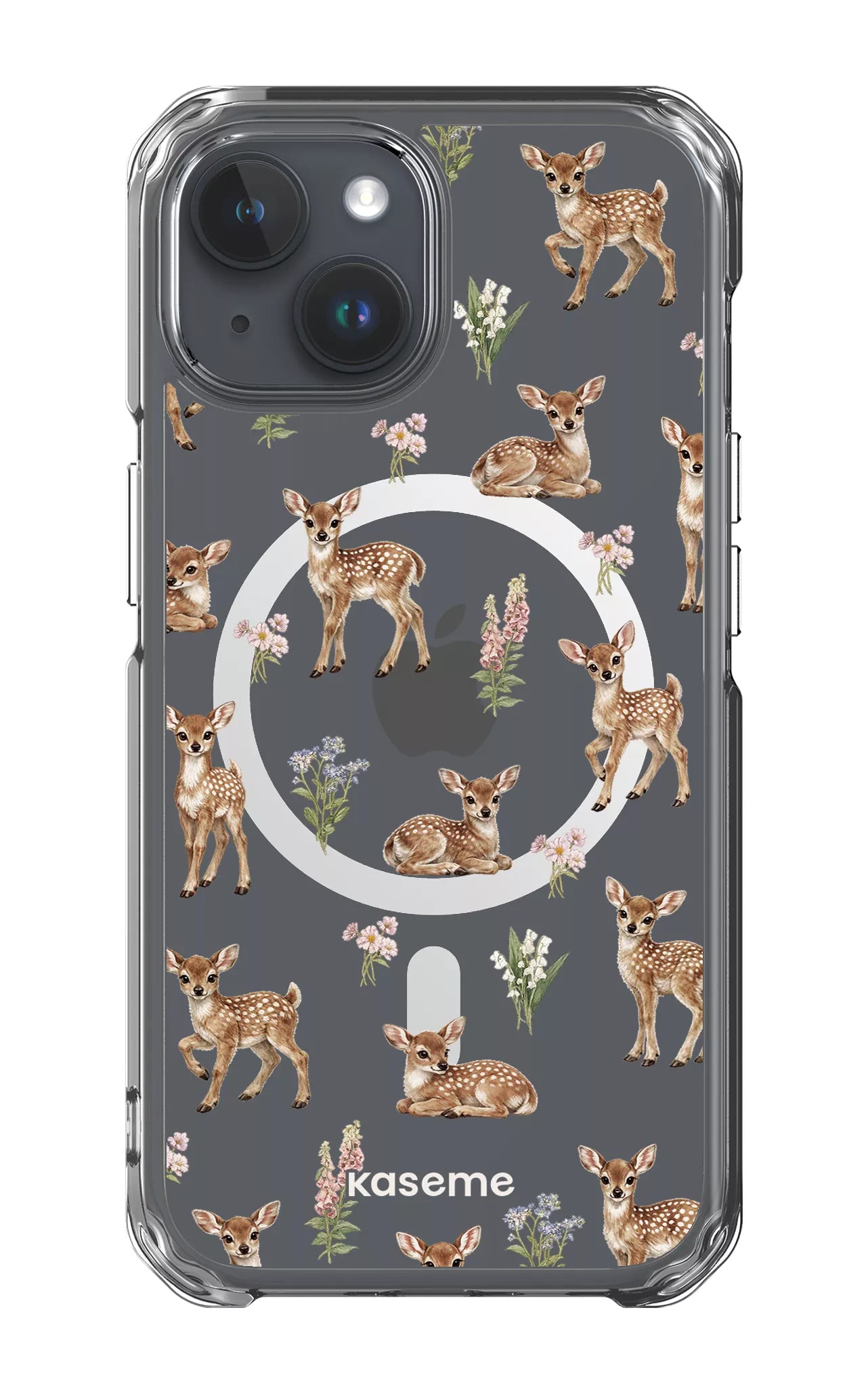 iPhone 15 Clear Case - Magsafe Sweet Bambi Clear Case -