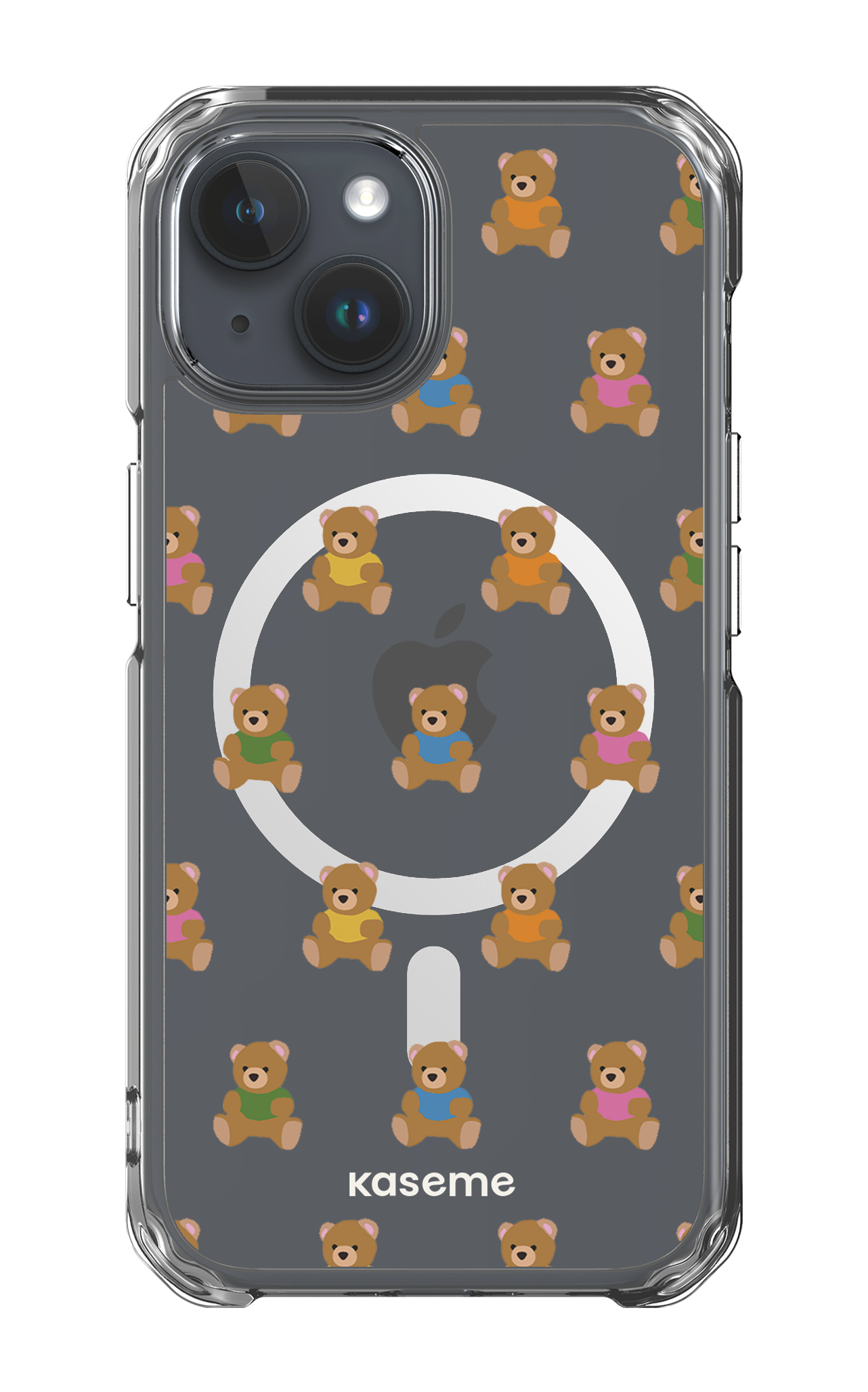 iPhone 15 Clear Case - Magsafe Teddy Clear Case -