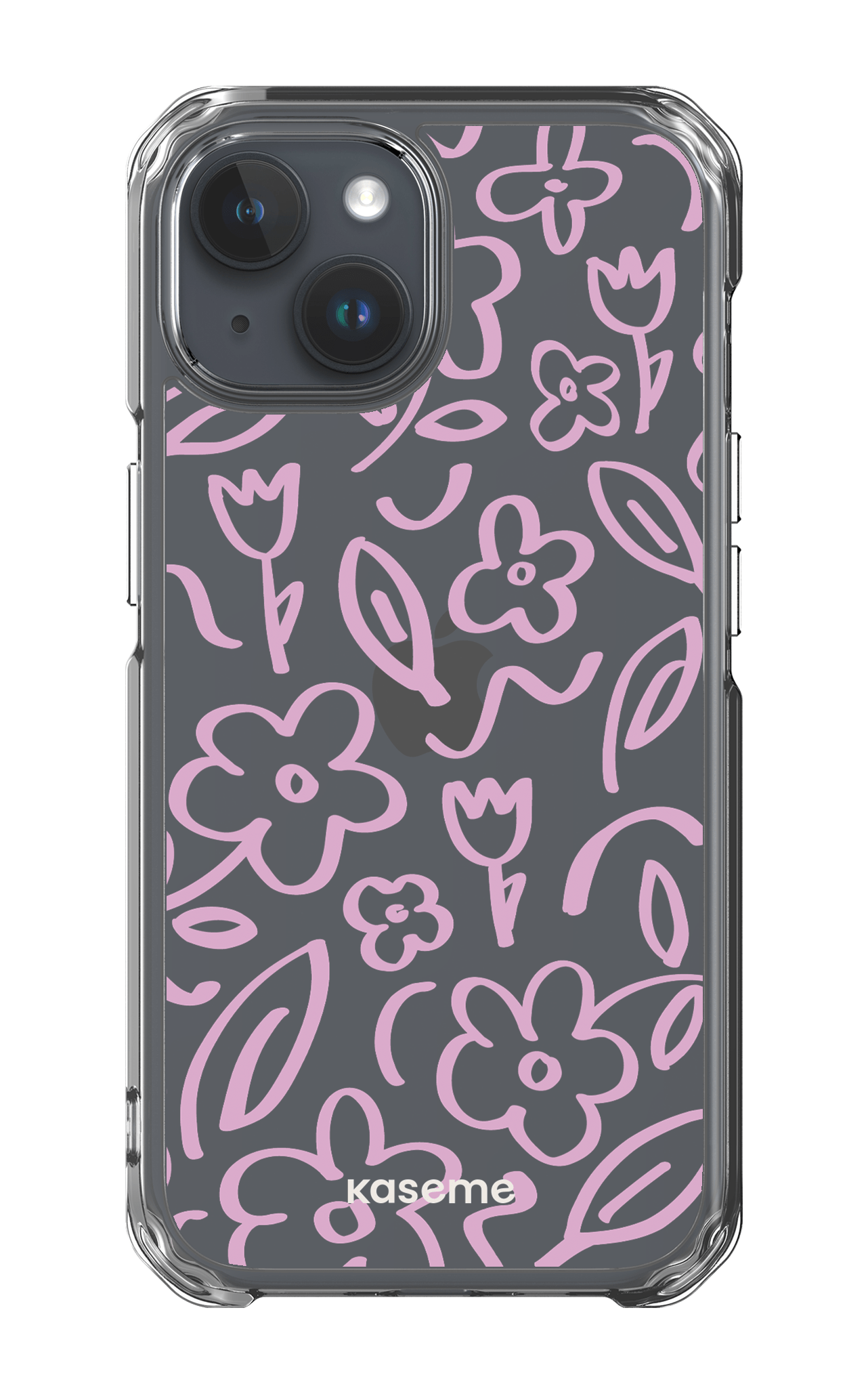 iPhone 15 Clear Case Brooklyn pink clear case -
