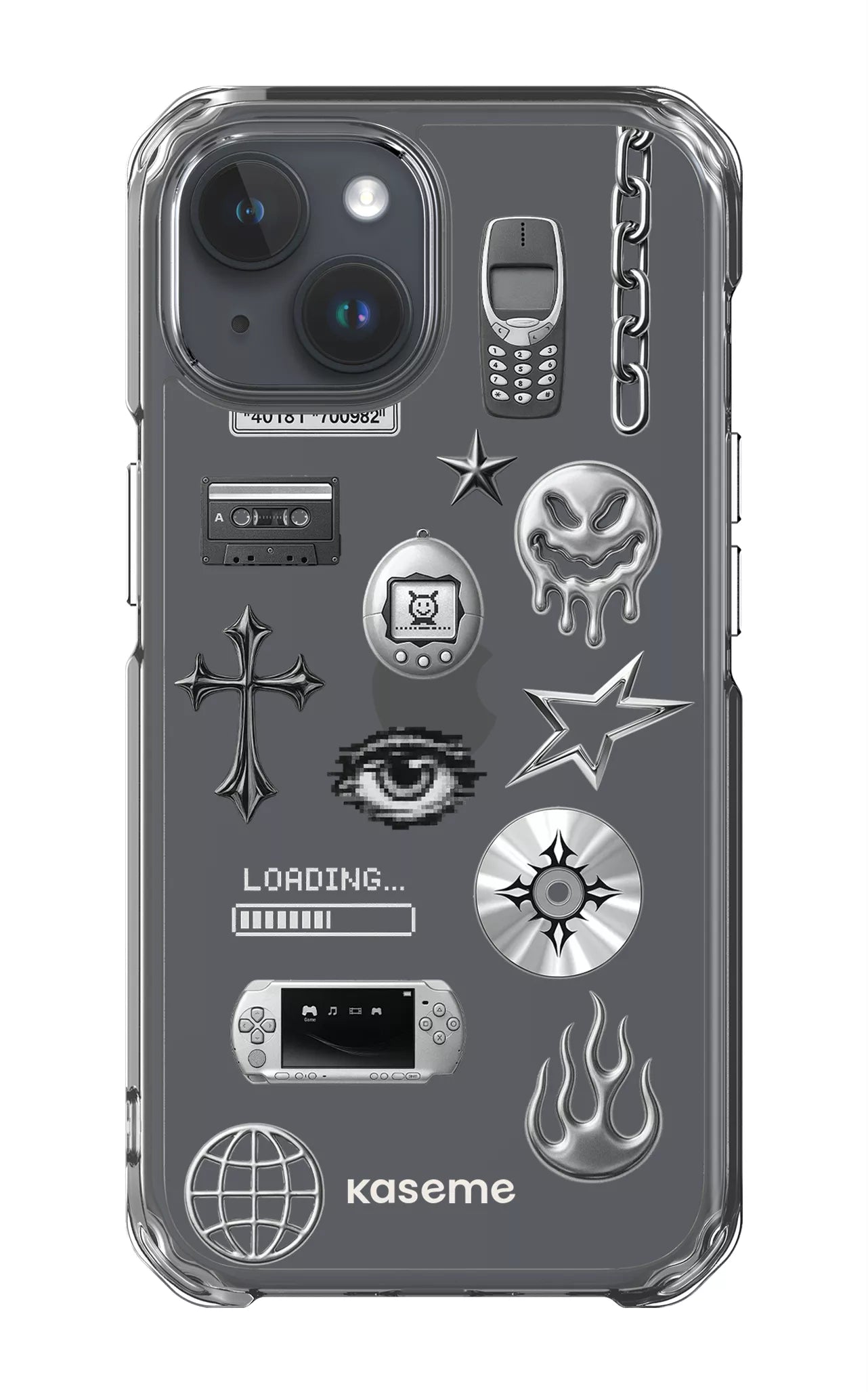 iPhone 15 Clear Case Chrome Clear Case -