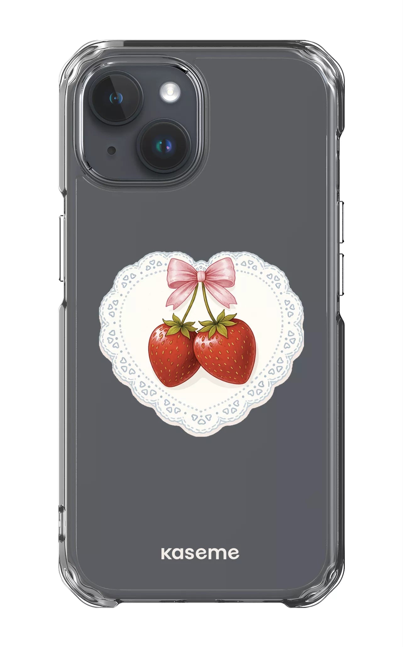 iPhone 15 Clear Case Fresa Lace Clear Case -