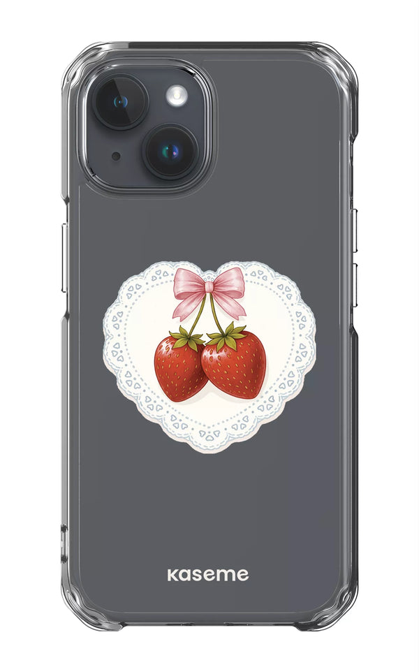 iPhone 15 Clear Case Fresa Lace Clear Case -