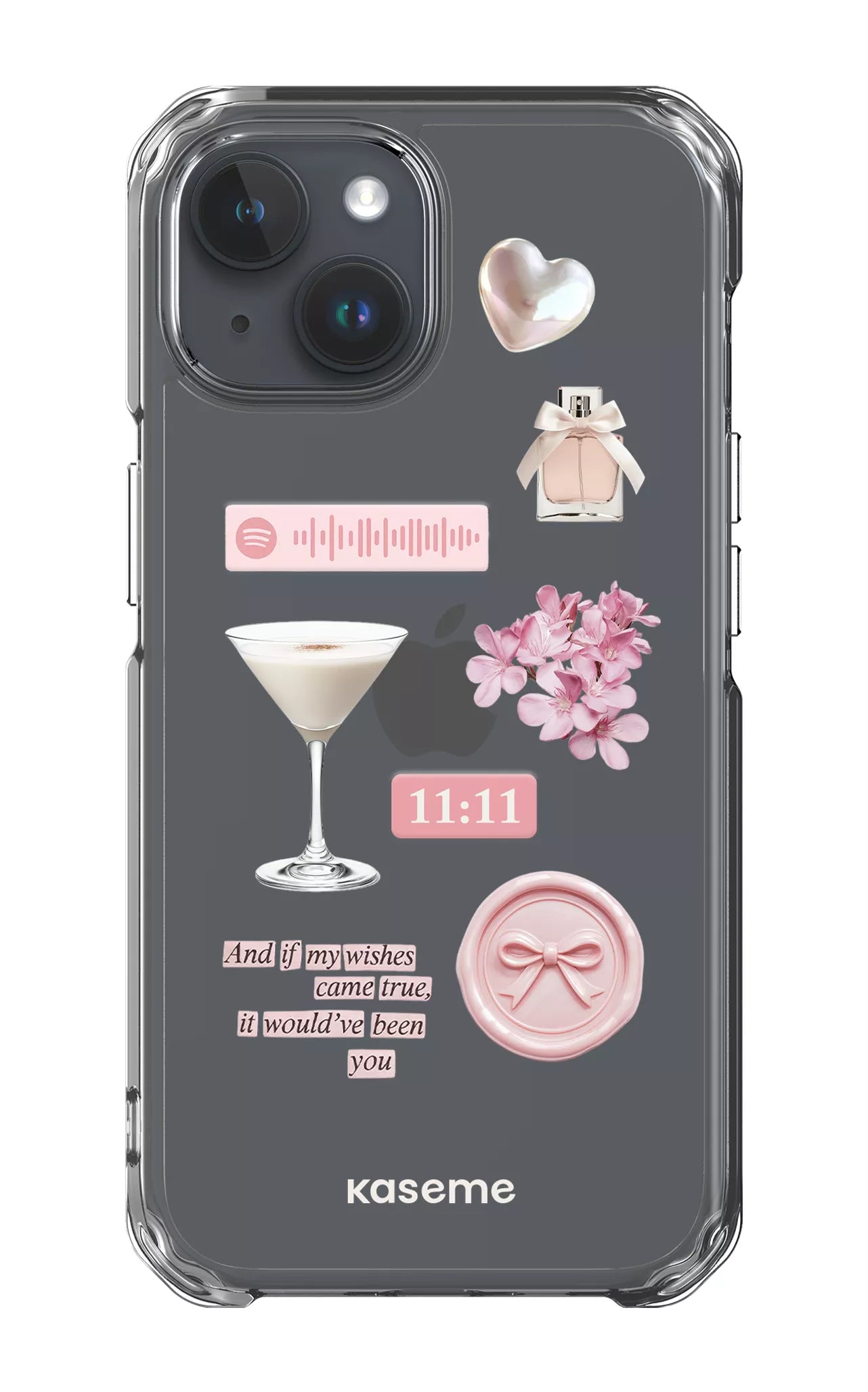 iPhone 15 Clear Case Love Letters Clear Case -