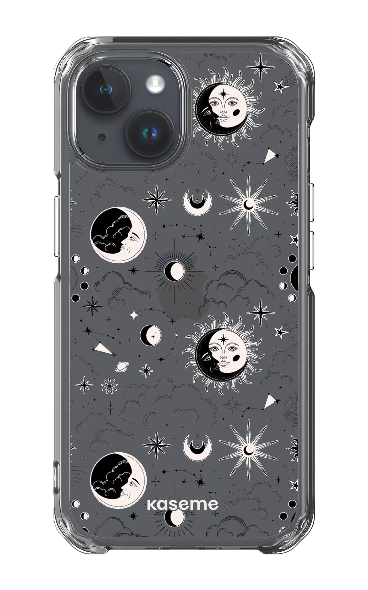 iPhone 15 Clear Case Milky Way Black Clear Case -
