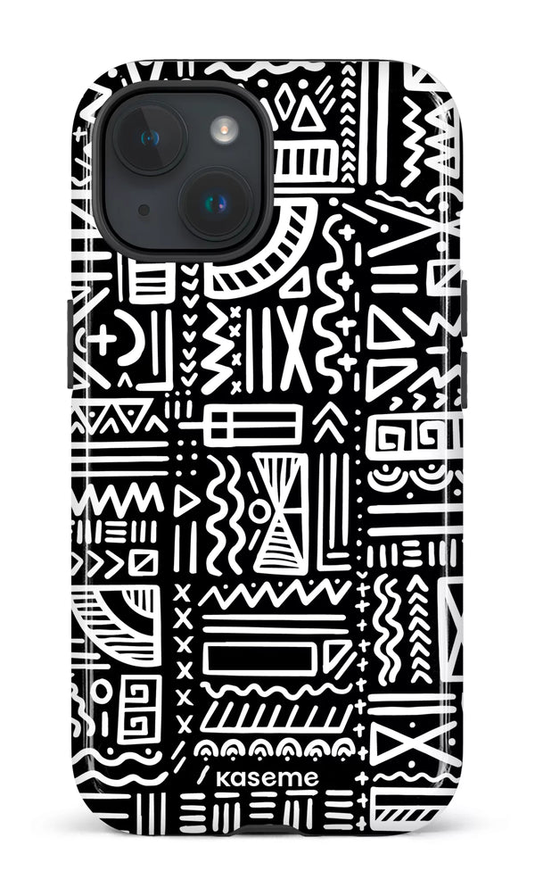 iPhone 15 MagSafe - Impact Case Aztec black -