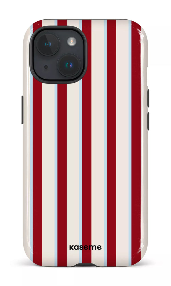 iPhone 15 MagSafe - Impact Case Berry Lane Red & Blue -