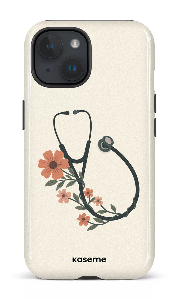 iPhone 15 MagSafe - Impact Case Blossom Beat Beige -