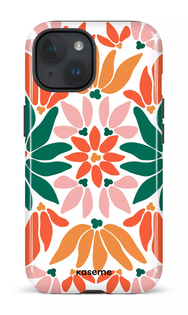 iPhone 15 MagSafe - Impact Case Christmas Bouquet white -