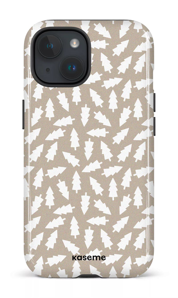 iPhone 15 MagSafe - Impact Case Fir Trees beige -